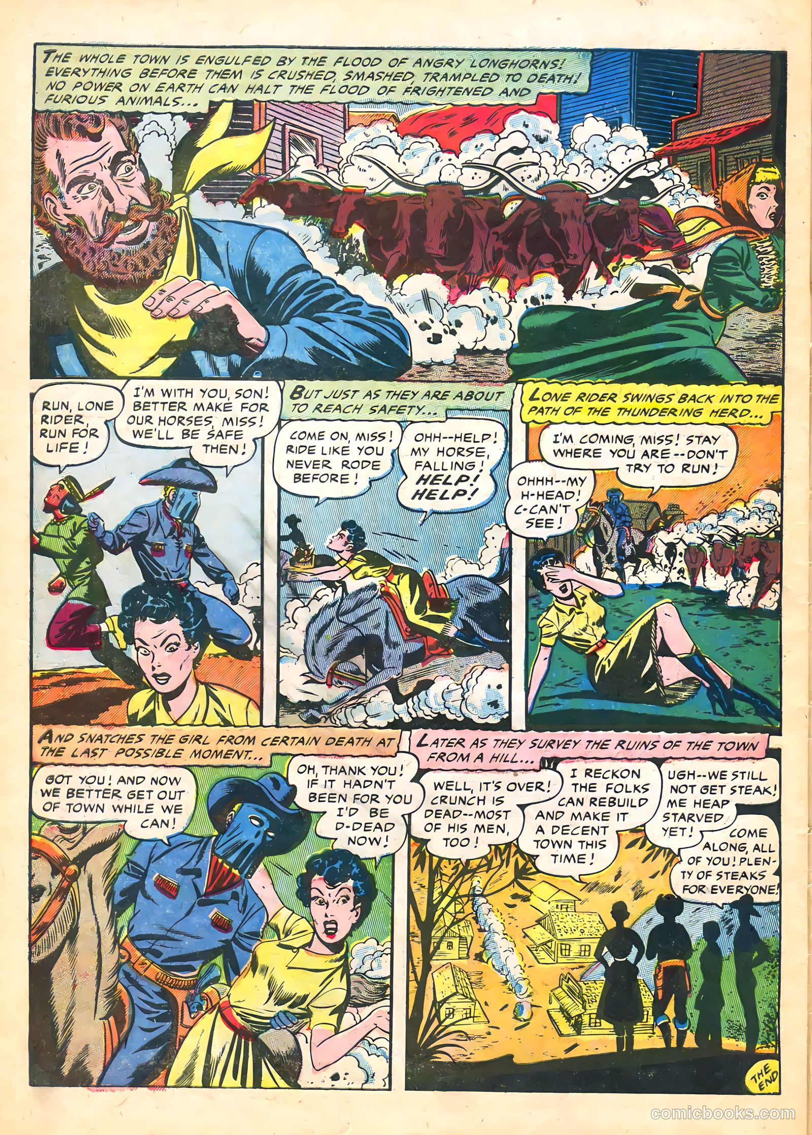 The Lone Rider #21 (1954) — page 32 of 36