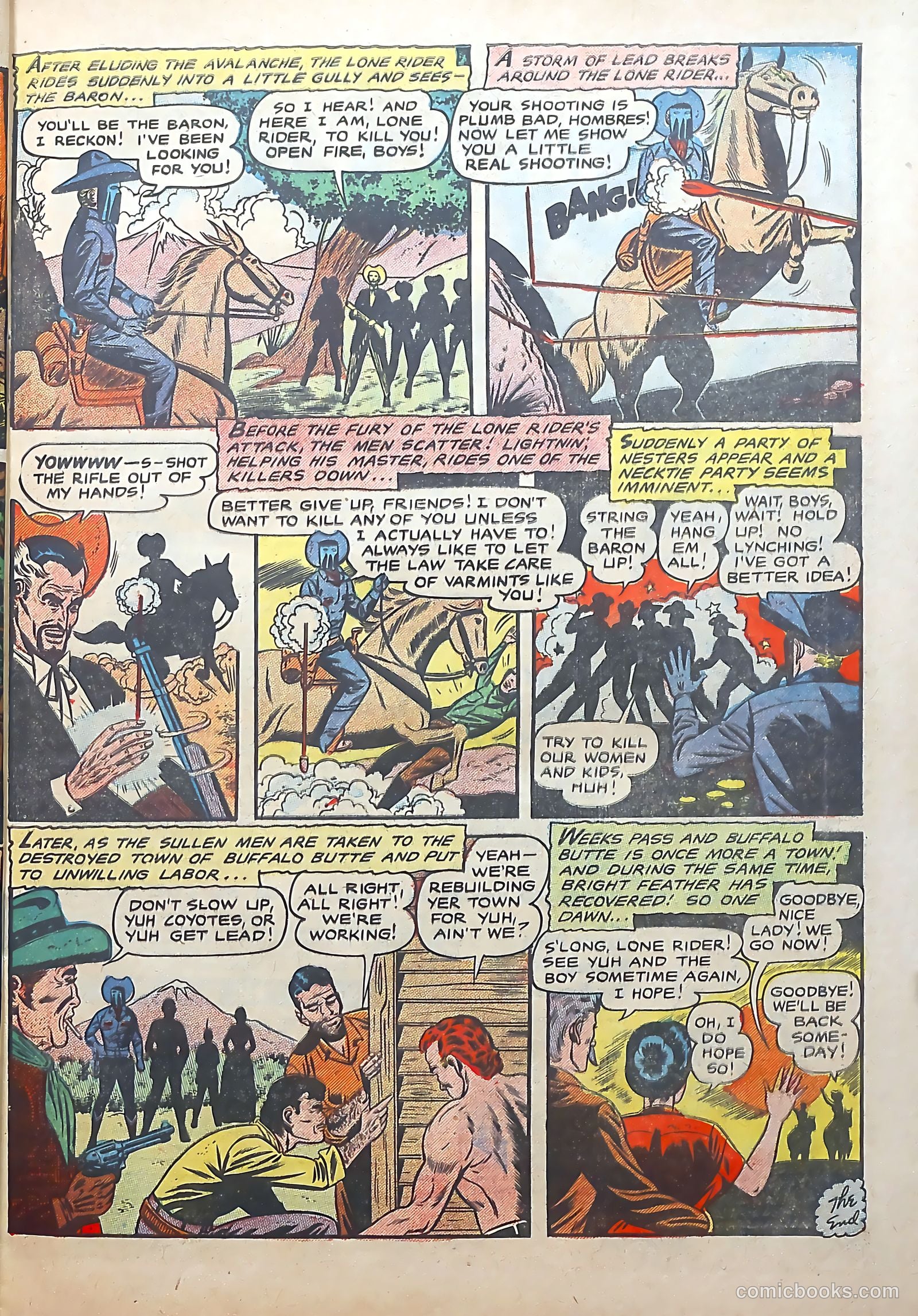 The Lone Rider #22 (1954) — page 9 of 36