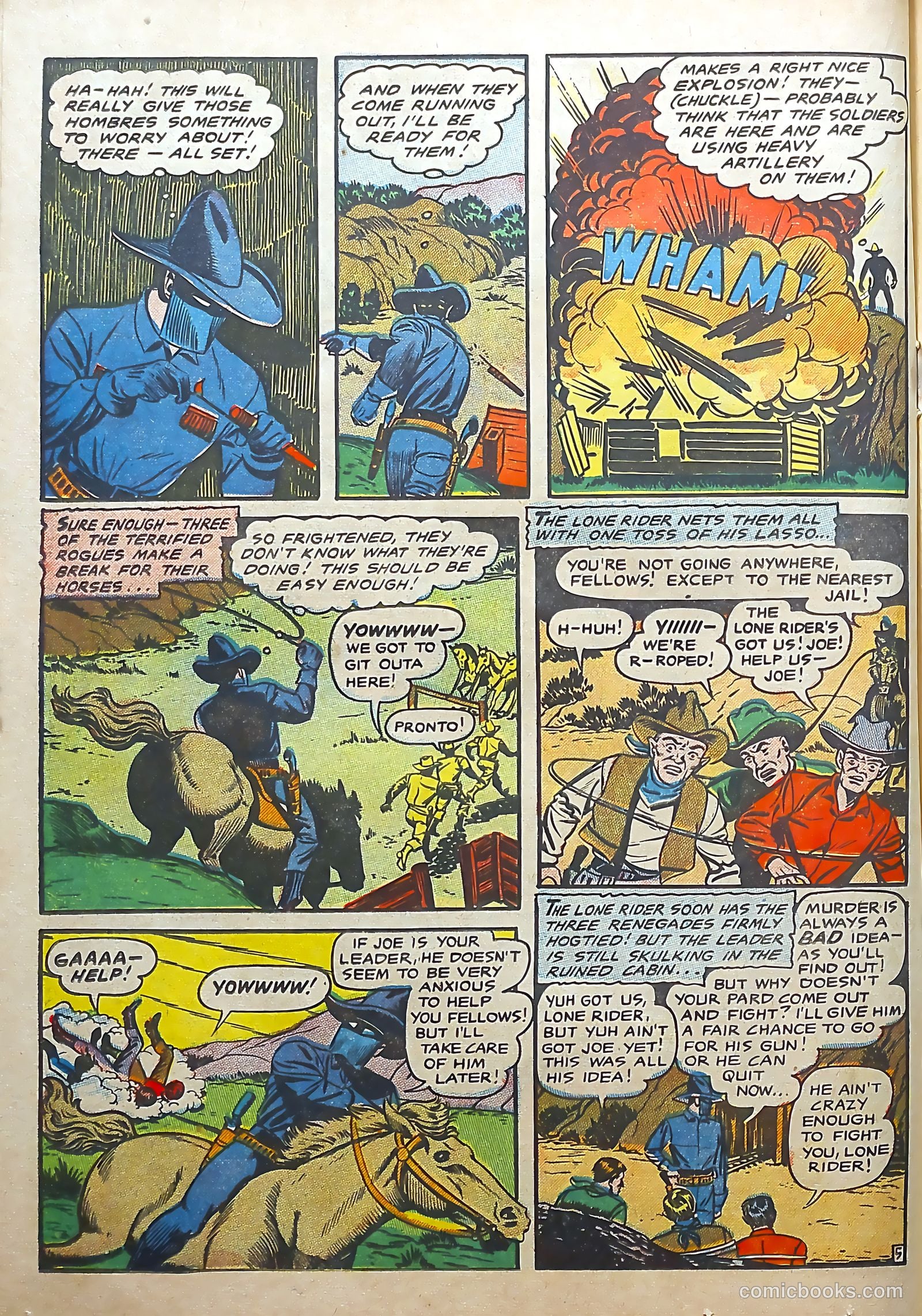 The Lone Rider #22 (1954) — page 16 of 36