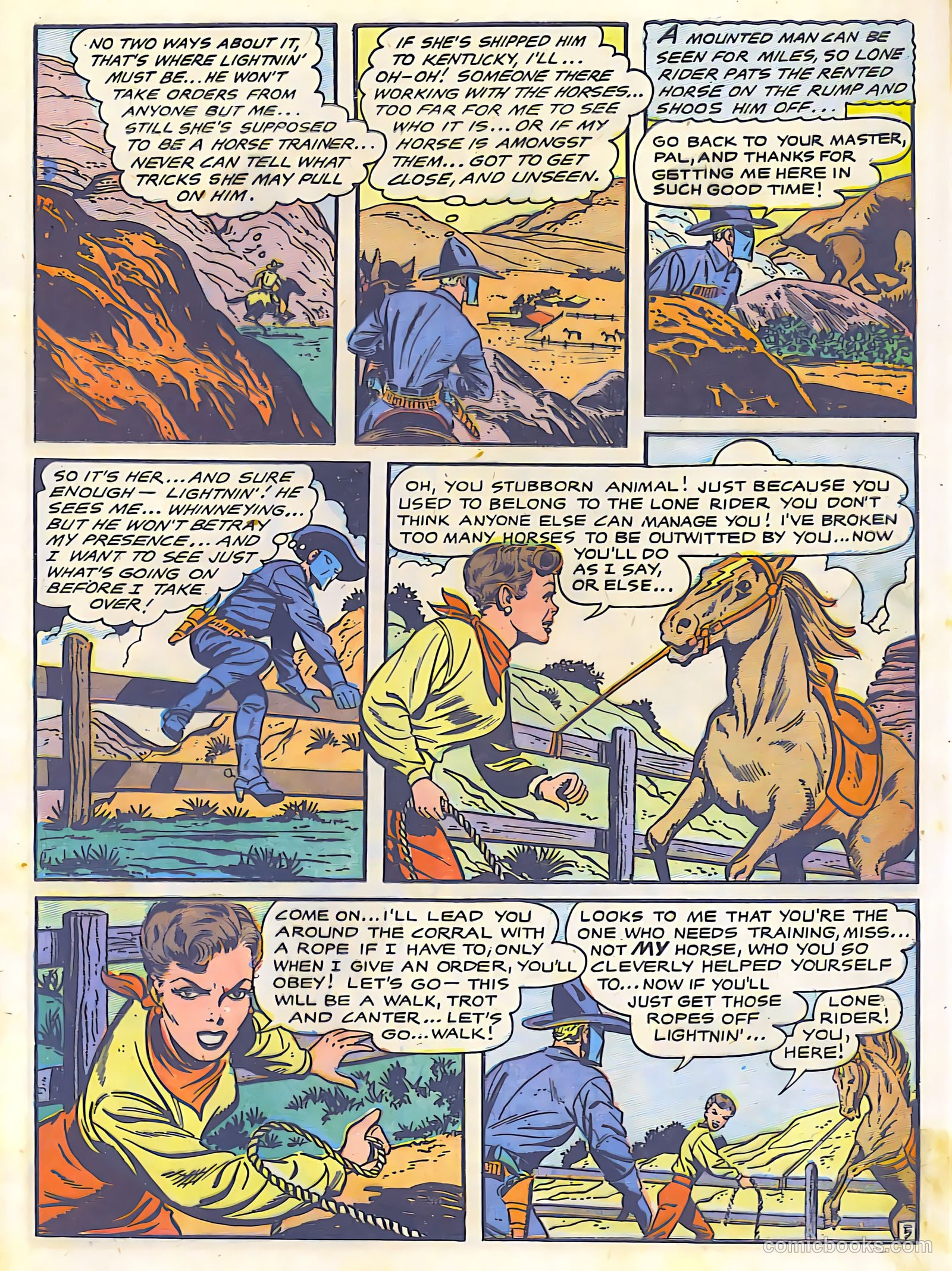 The Lone Rider #26 (1955) — page 7 of 36