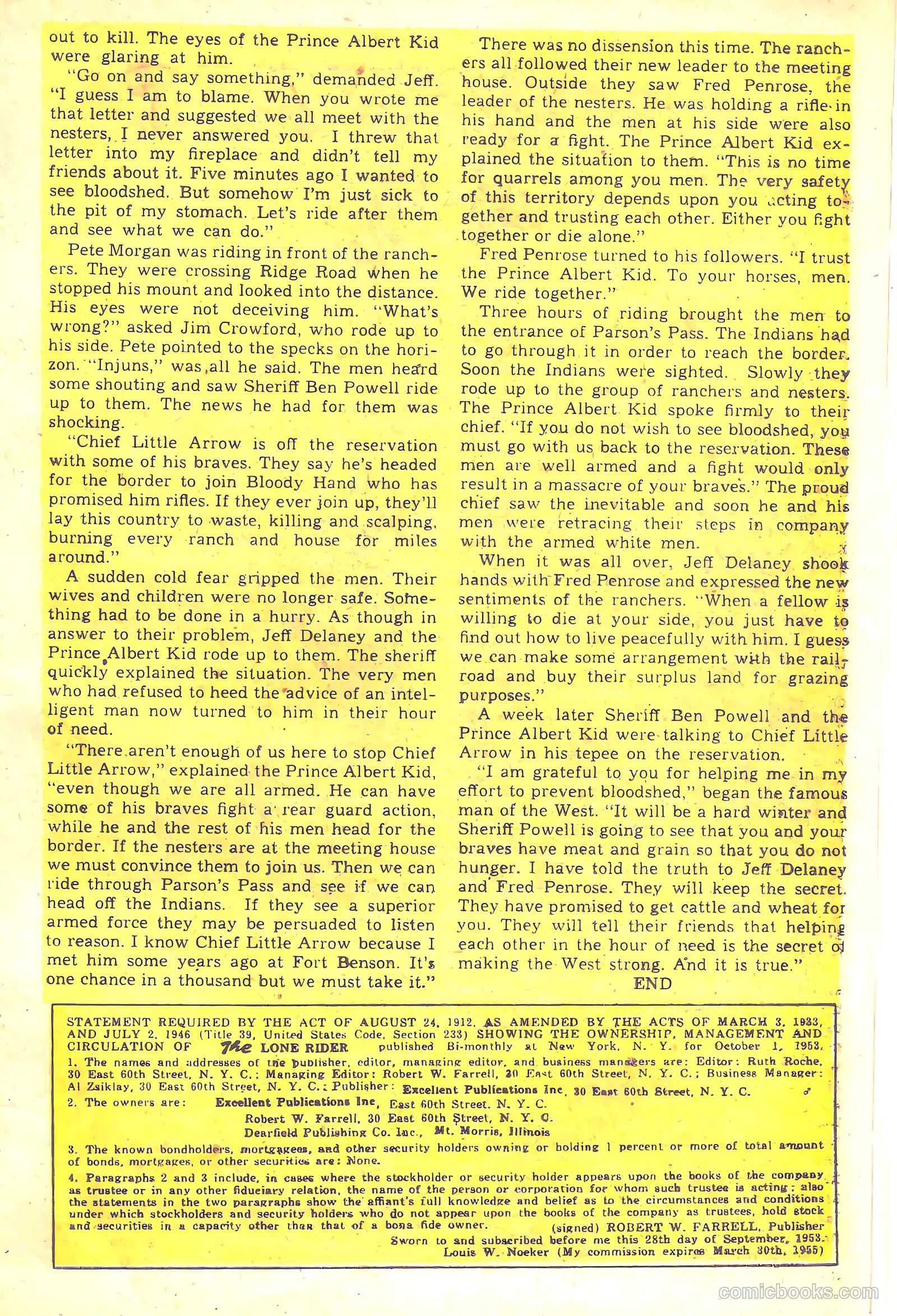 The Lone Rider #26 (1955) — page 22 of 36