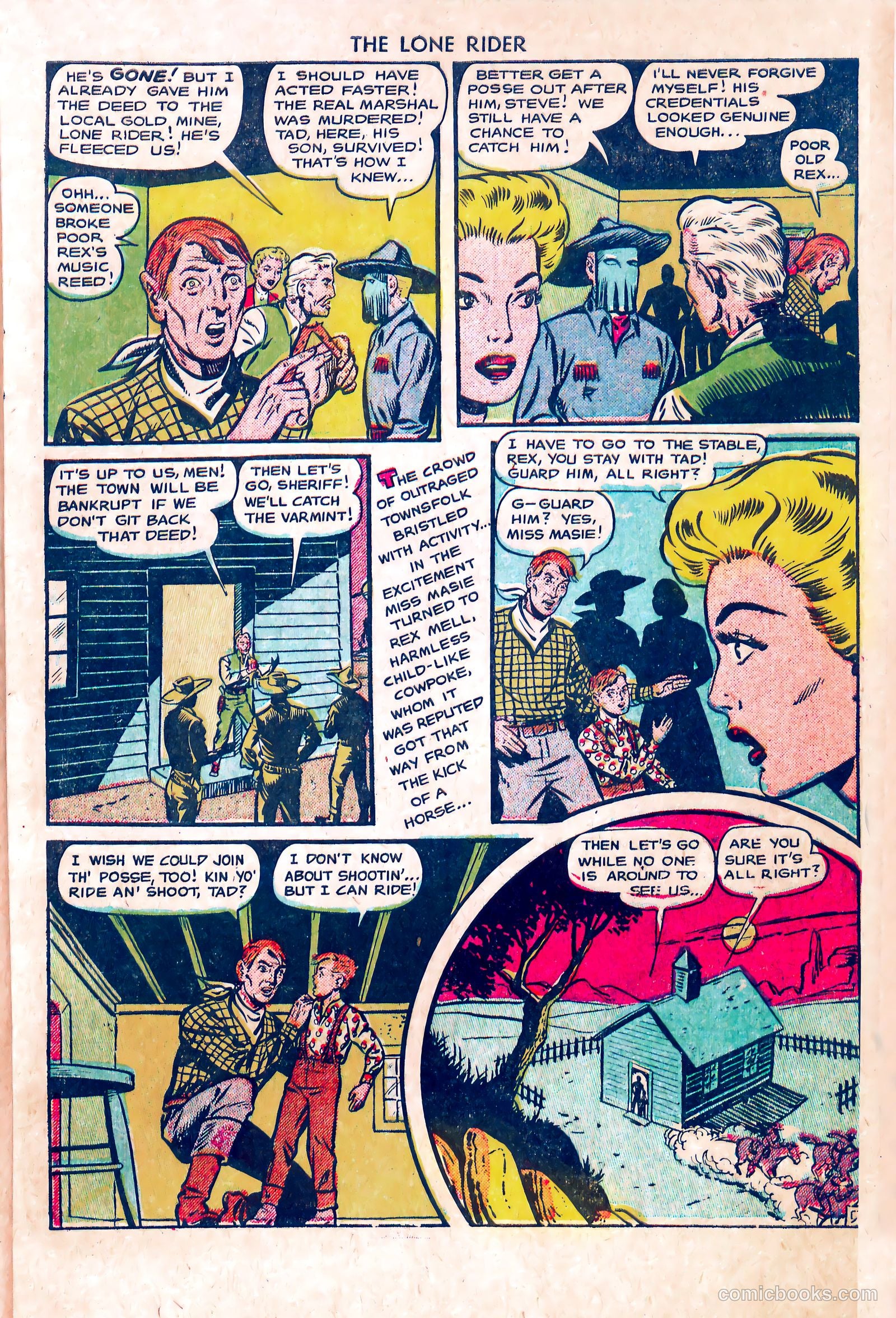 The Lone Rider #5 (1951) — page 7 of 36