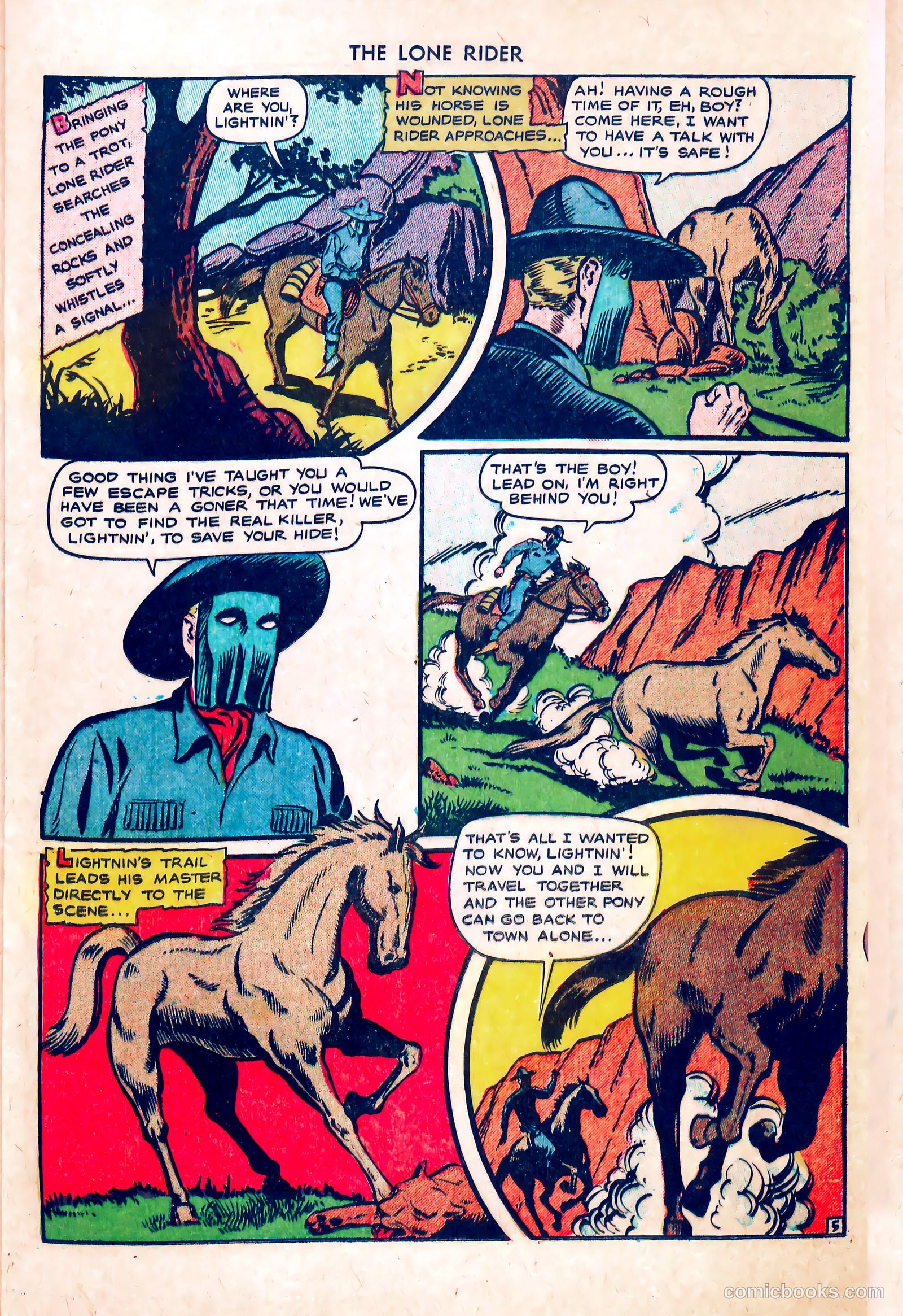 The Lone Rider #5 (1951) — page 25 of 36
