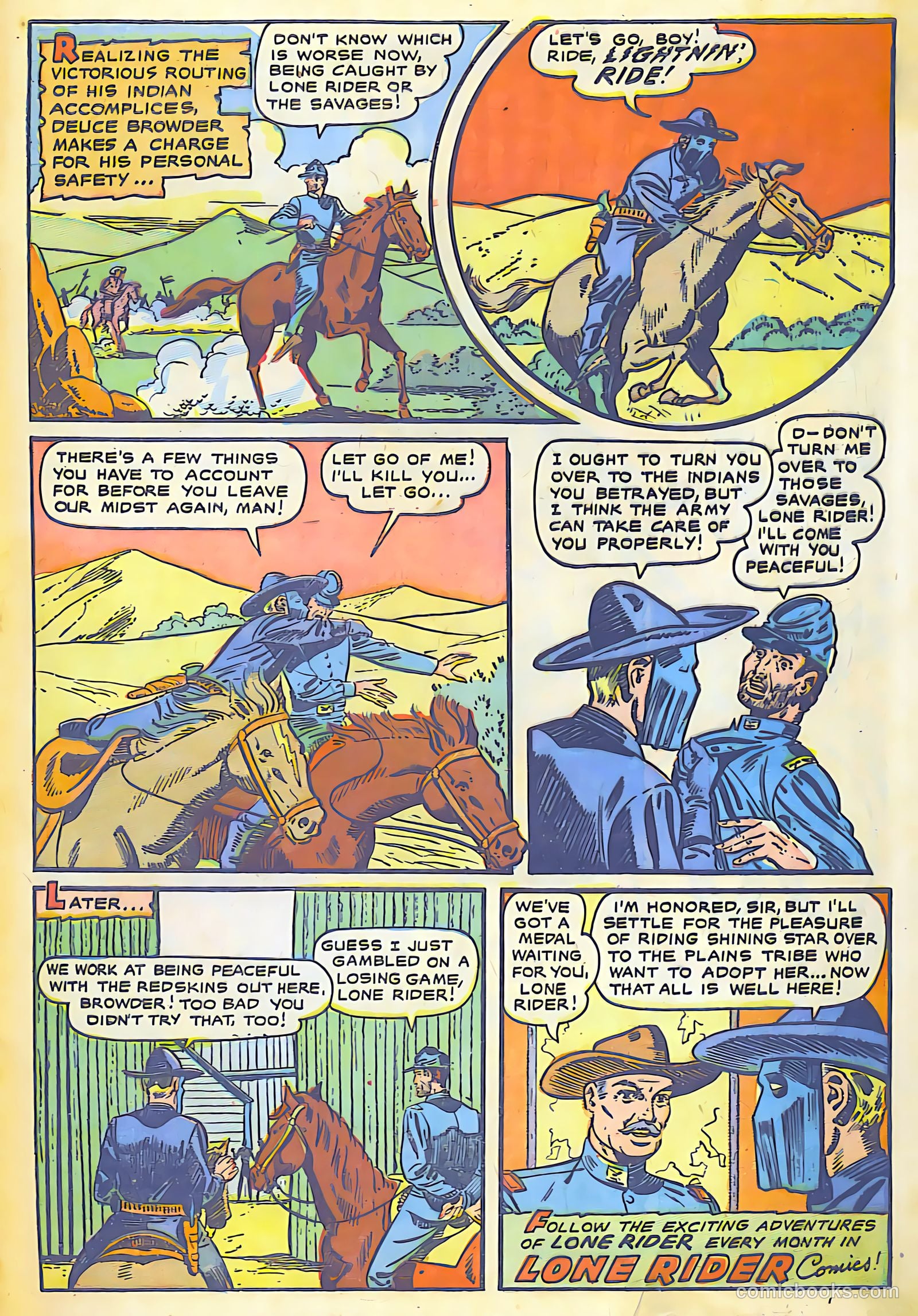 The Lone Rider #7 (1952) — page 33 of 36