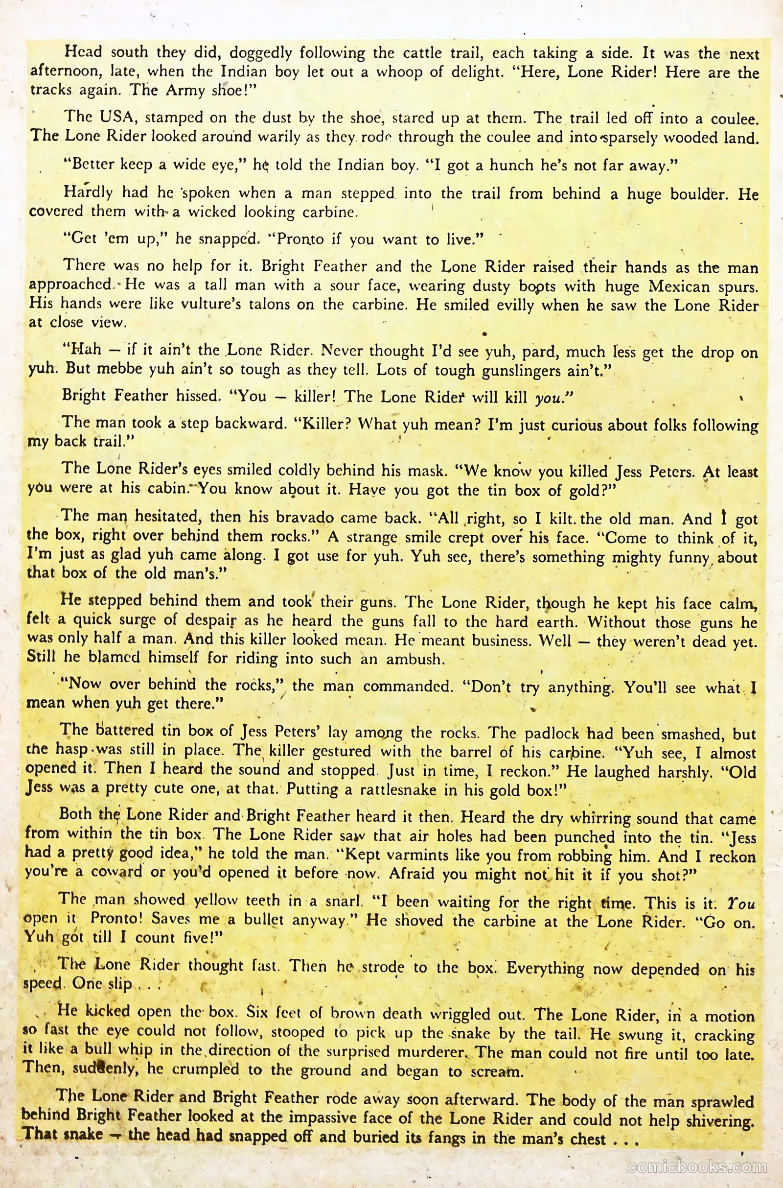 The Lone Rider #8 (1952) — page 18 of 36