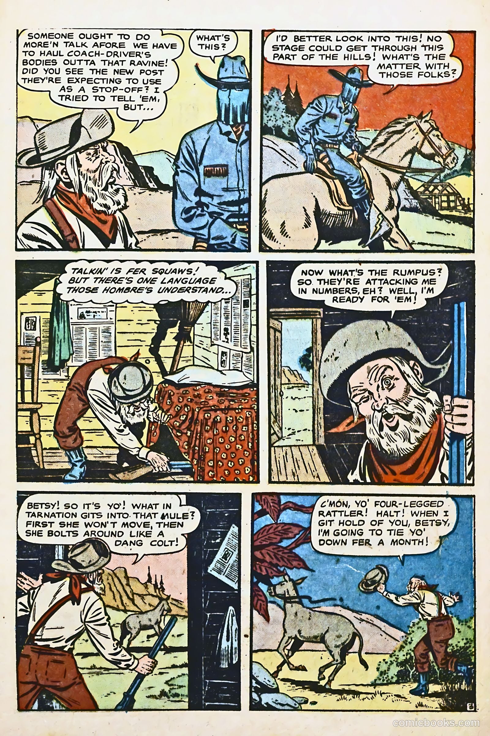 The Lone Rider #8 (1952) — page 21 of 36