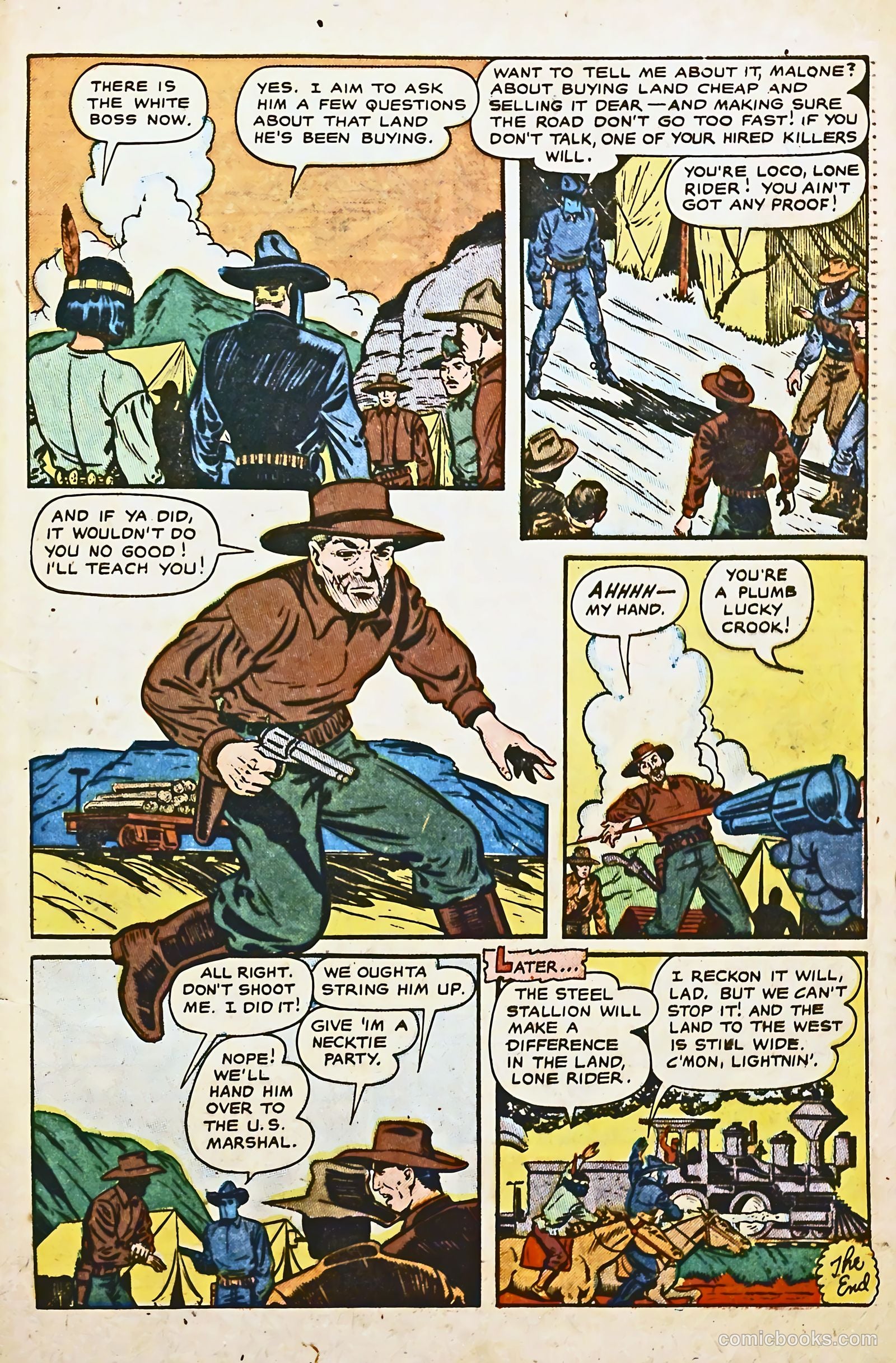 The Lone Rider #8 (1952) — page 33 of 36
