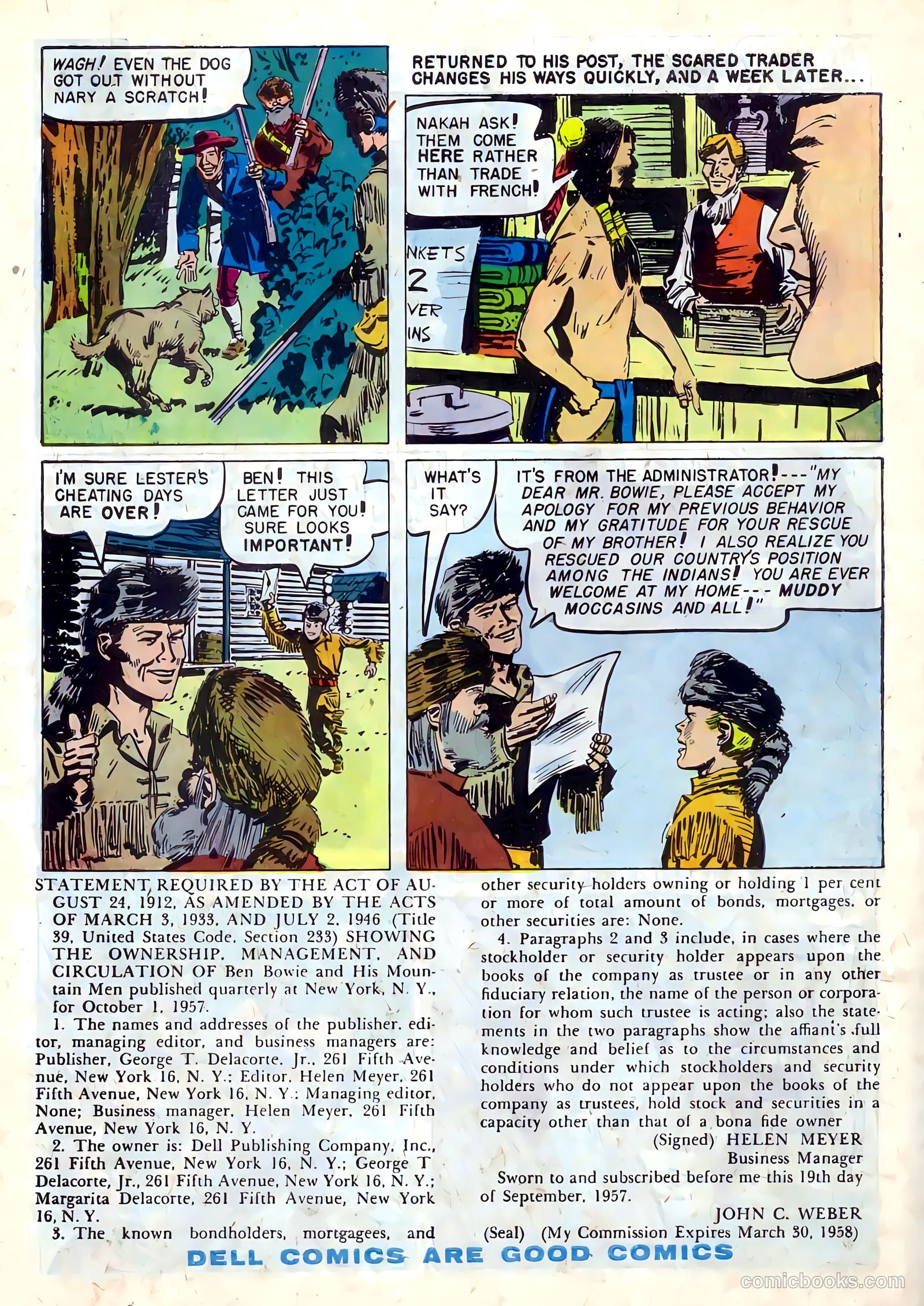 Ben Bowie and His Mountain Men #15 (1958) — page 34 of 36