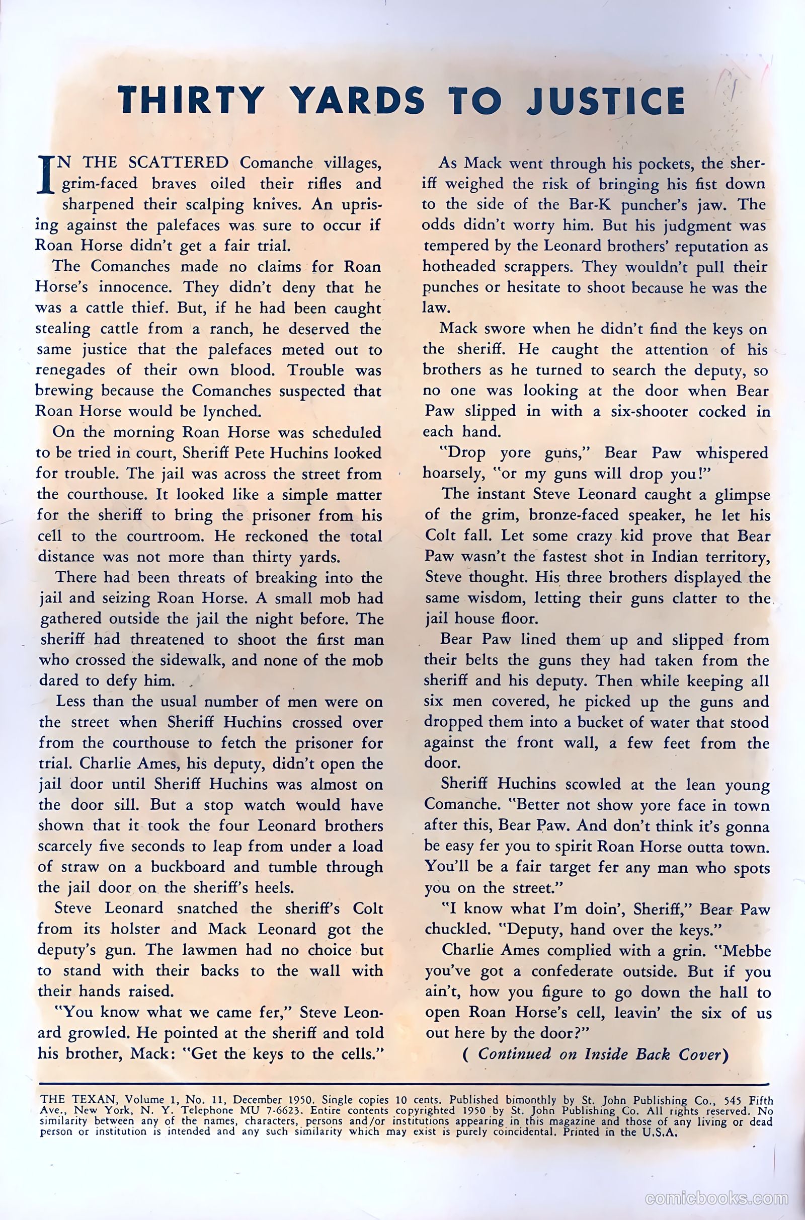 The Texan #11 (1950) — page 2 of 36