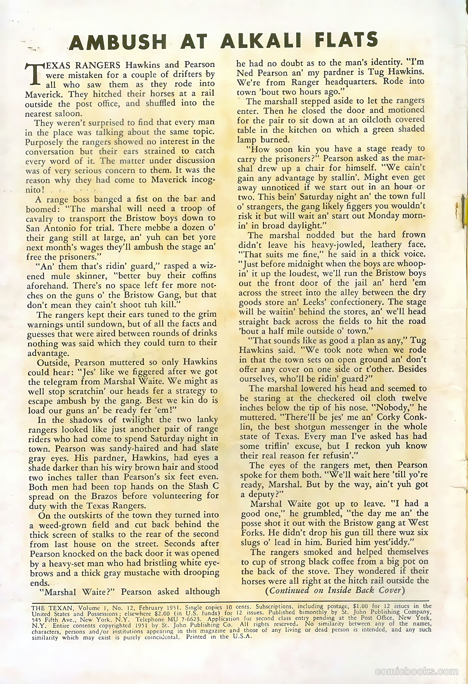 The Texan #12 (1951) — page 2 of 36