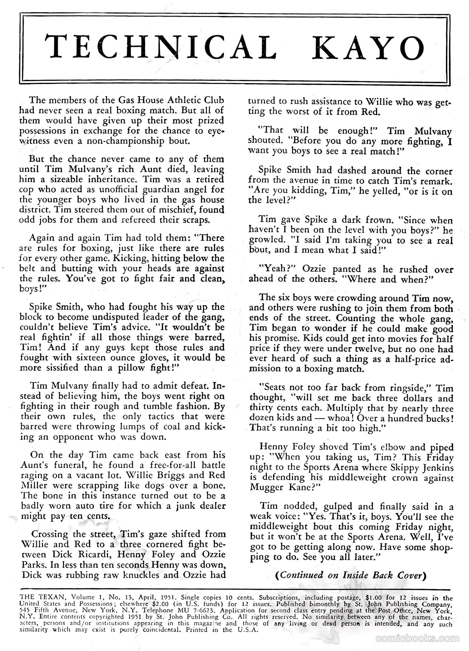 The Texan #13 (1951) — page 2 of 36