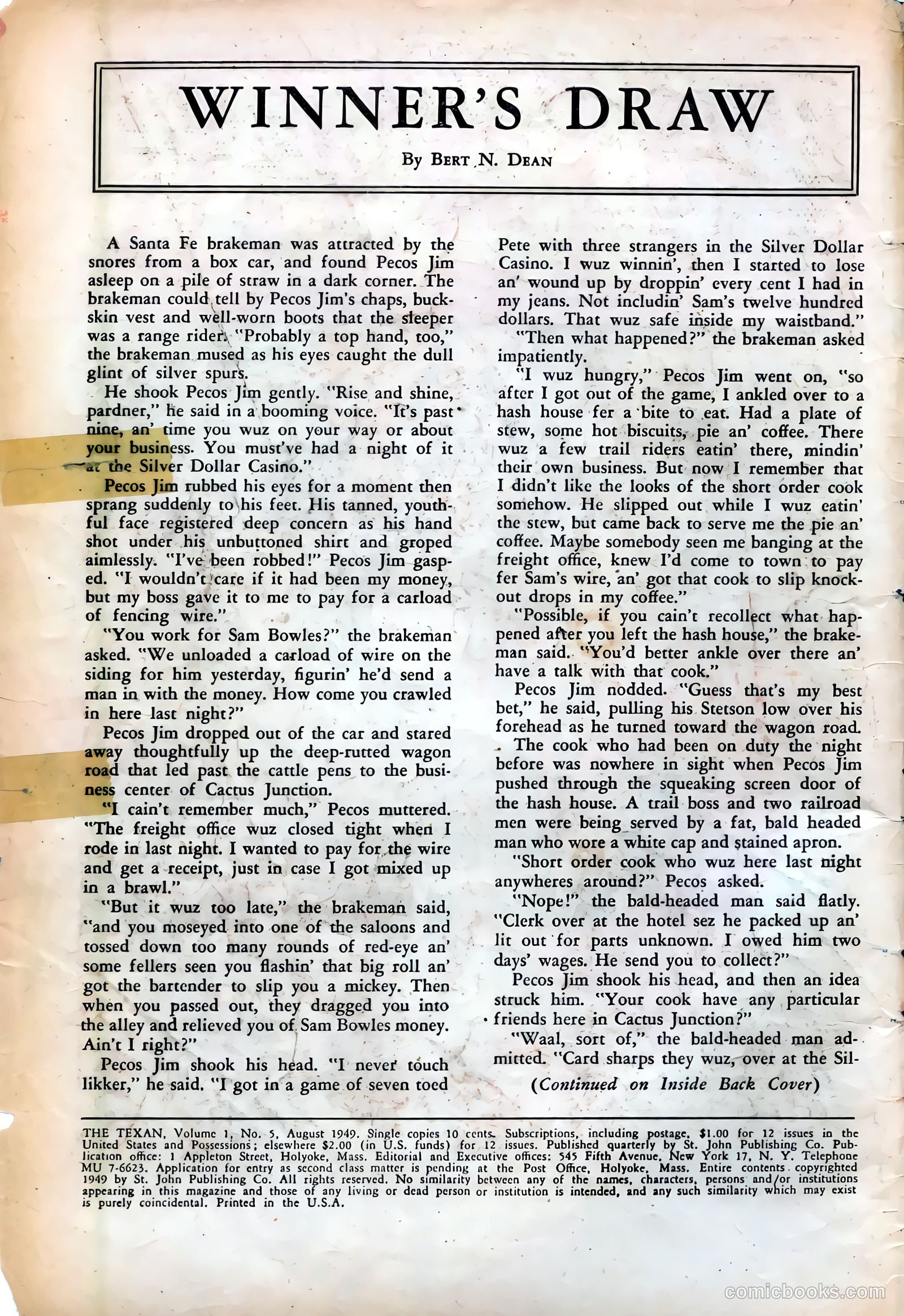 The Texan #5 (1949) — page 2 of 36