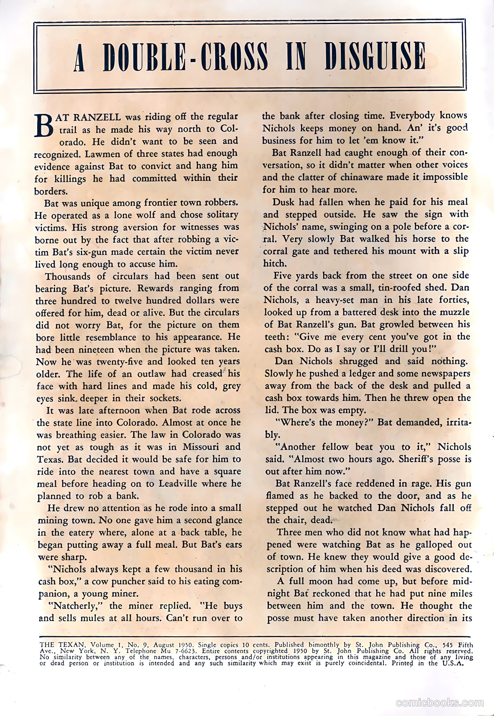 The Texan #9 (1950) — page 2 of 36
