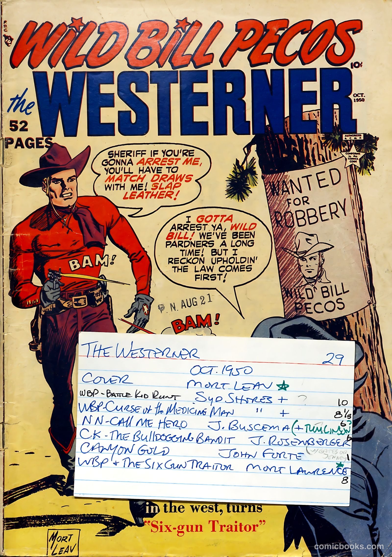 The Westerner Comics #29 (1950) — page 53 of 53