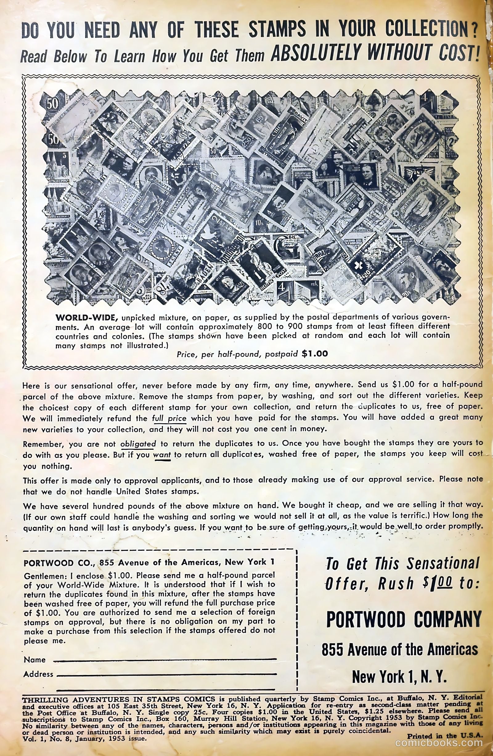 Thrilling Adventures in Stamps Comics #8 (1953) — page 2 of 55
