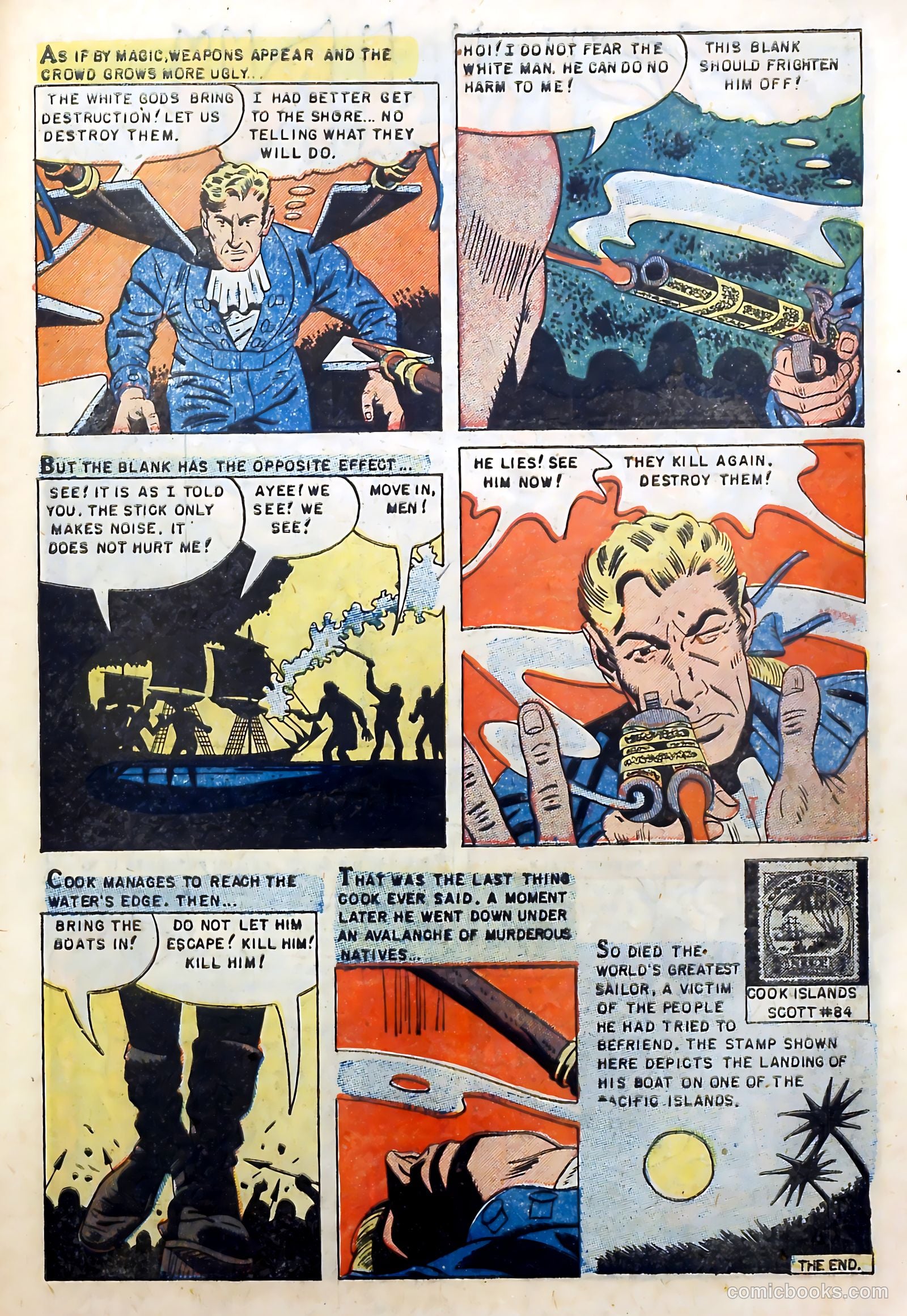 Thrilling Adventures in Stamps Comics #8 (1953) — page 32 of 55