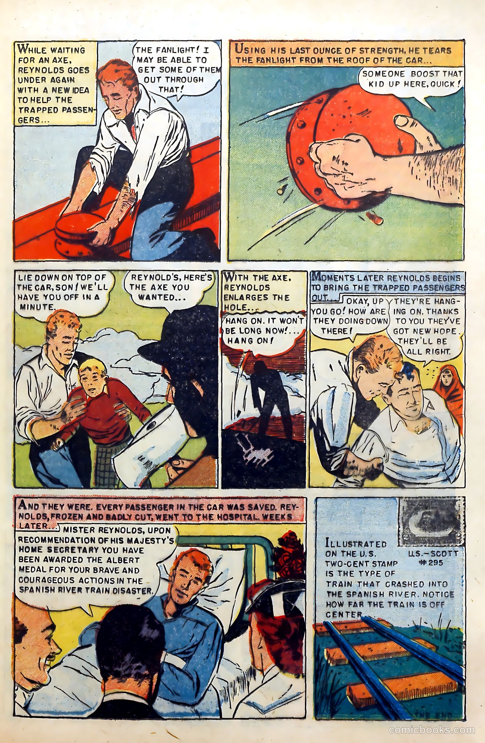 Thrilling Adventures in Stamps Comics #8 (1953) — page 46 of 55
