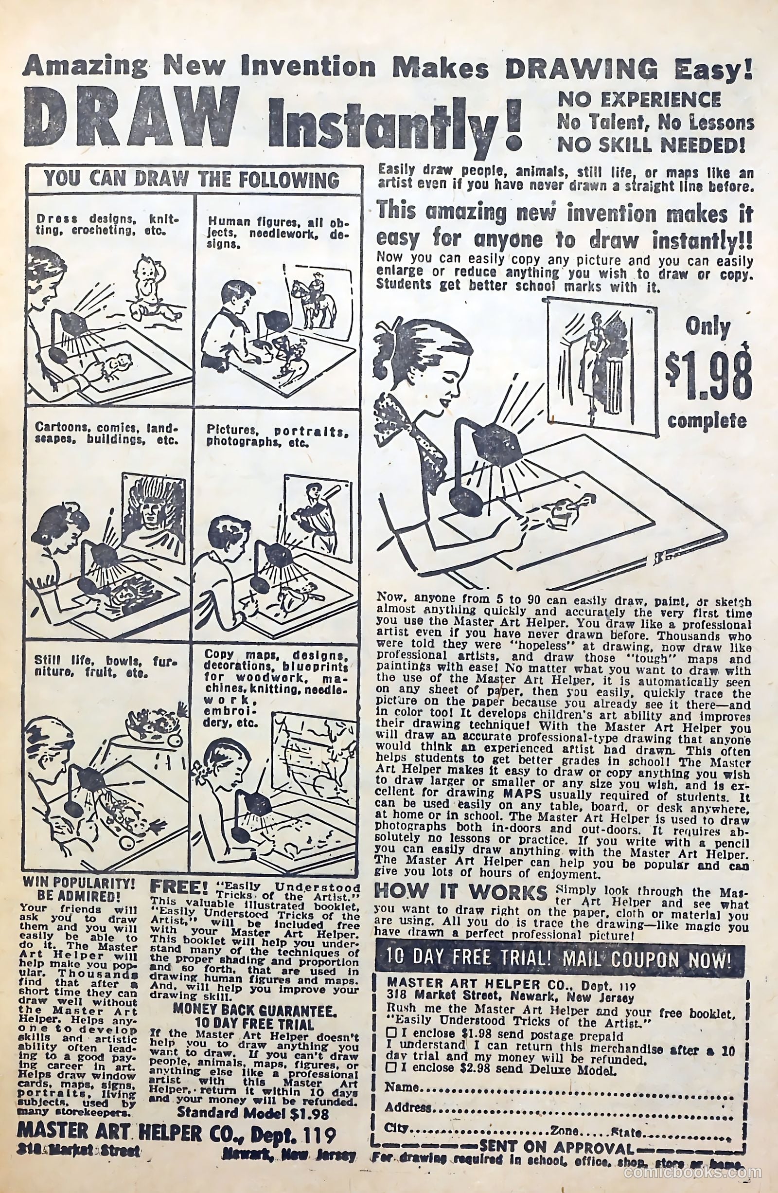 Thrilling Adventures in Stamps Comics #8 (1953) — page 52 of 55