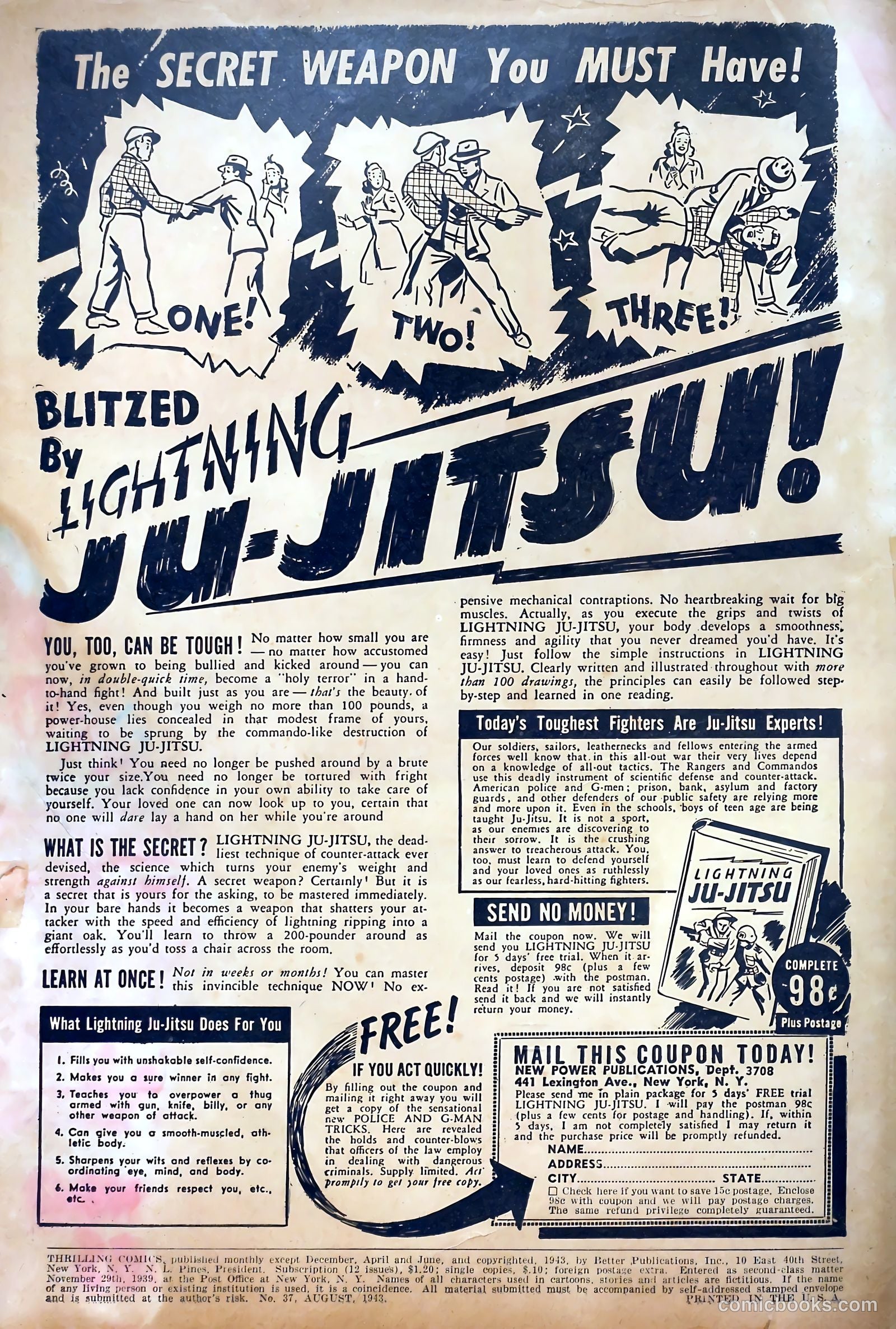 Thrilling Comics #37 (1943) — page 2 of 60