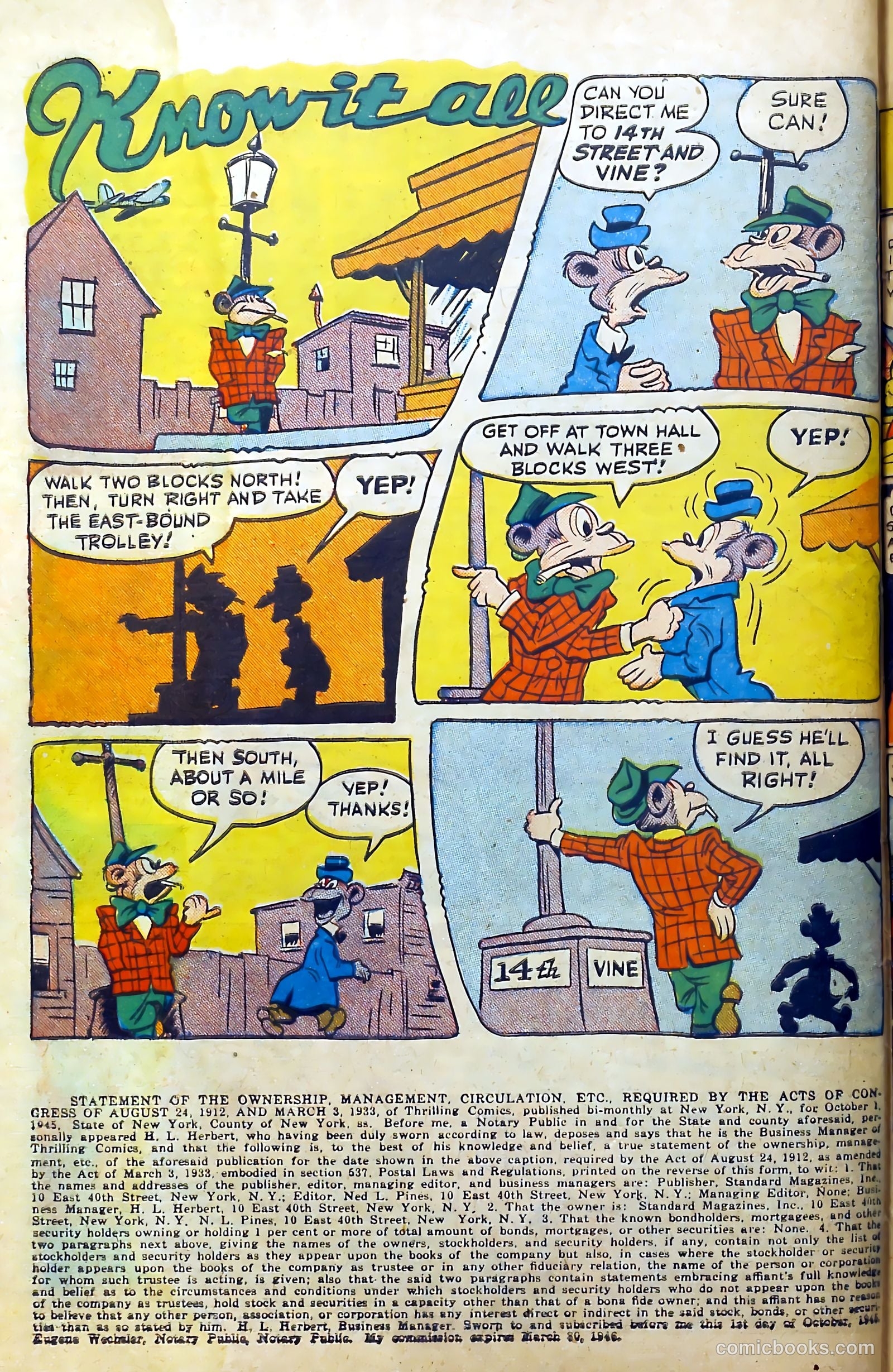 Thrilling Comics #52 (1946) — page 49 of 54