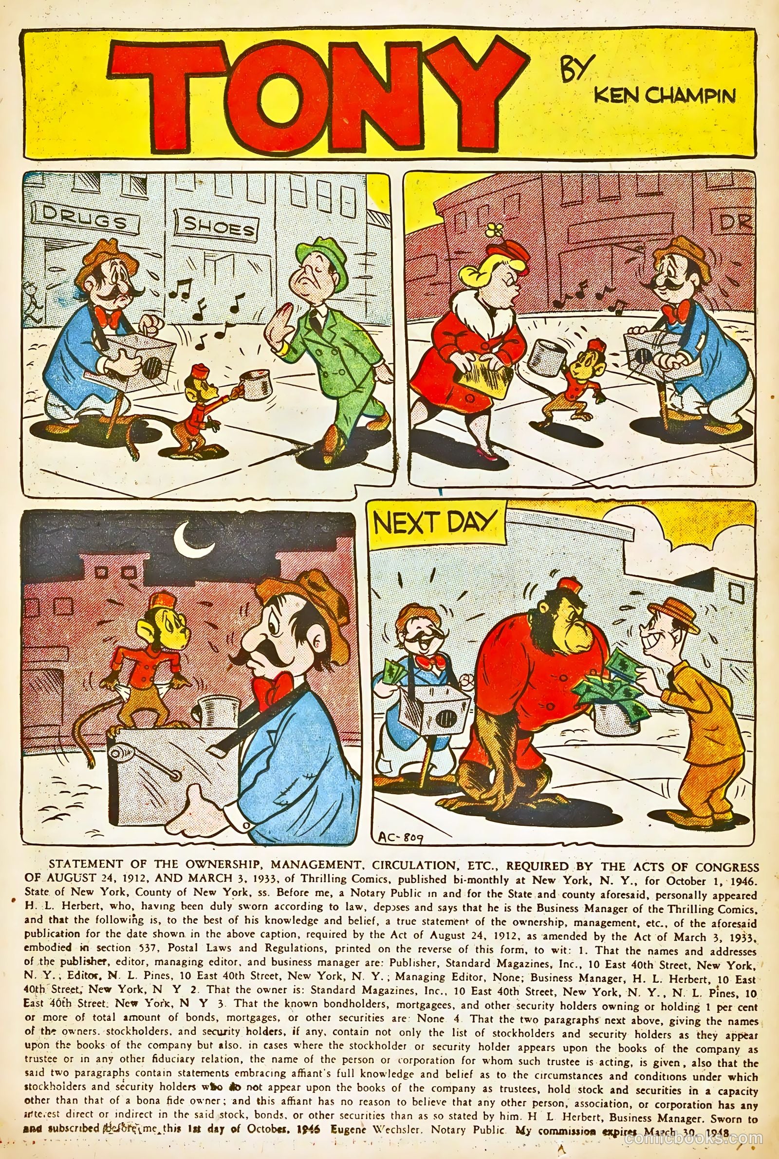 Thrilling Comics #58 (1947) — page 16 of 51