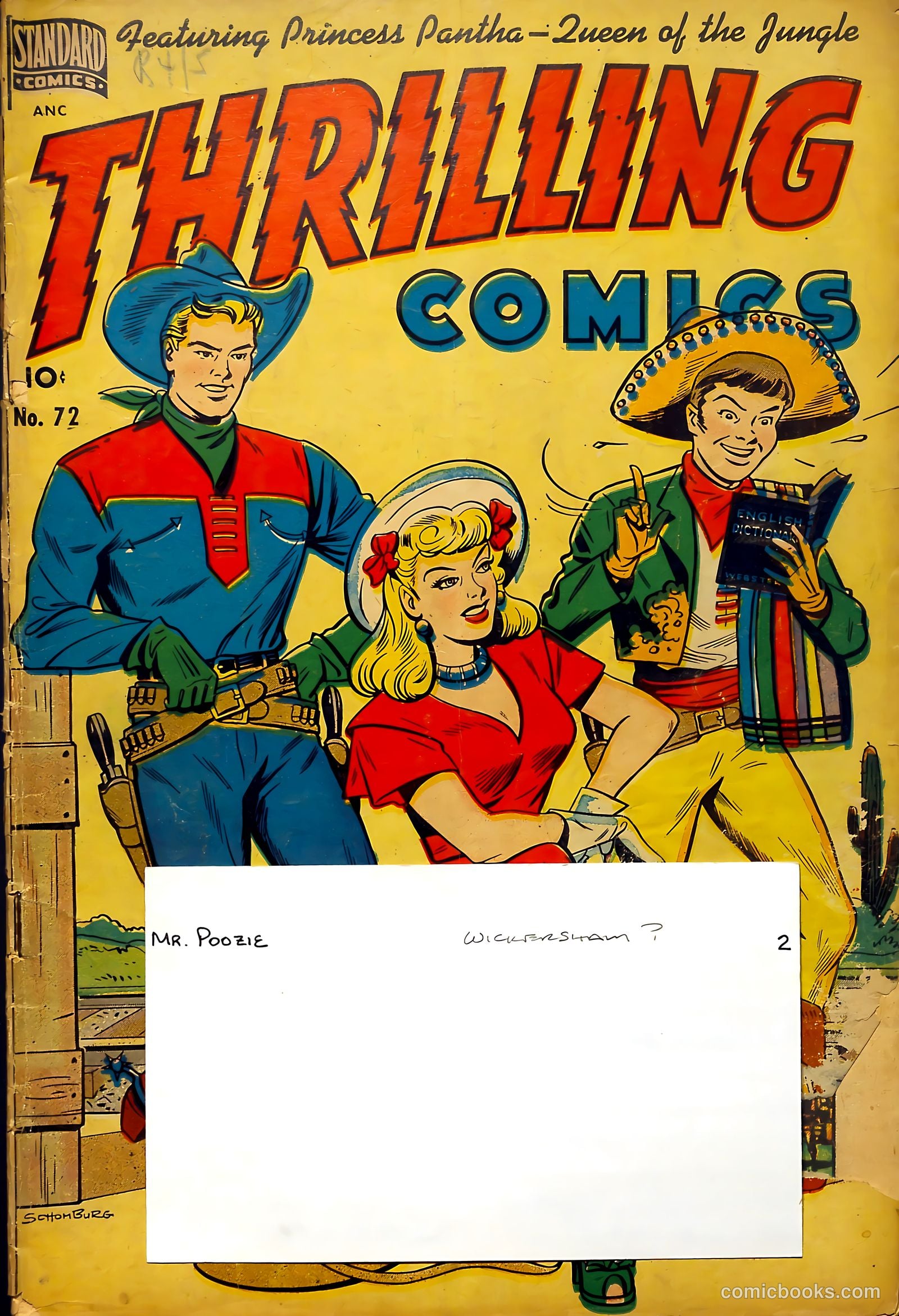 Thrilling Comics #72 (1949) — page 54 of 54
