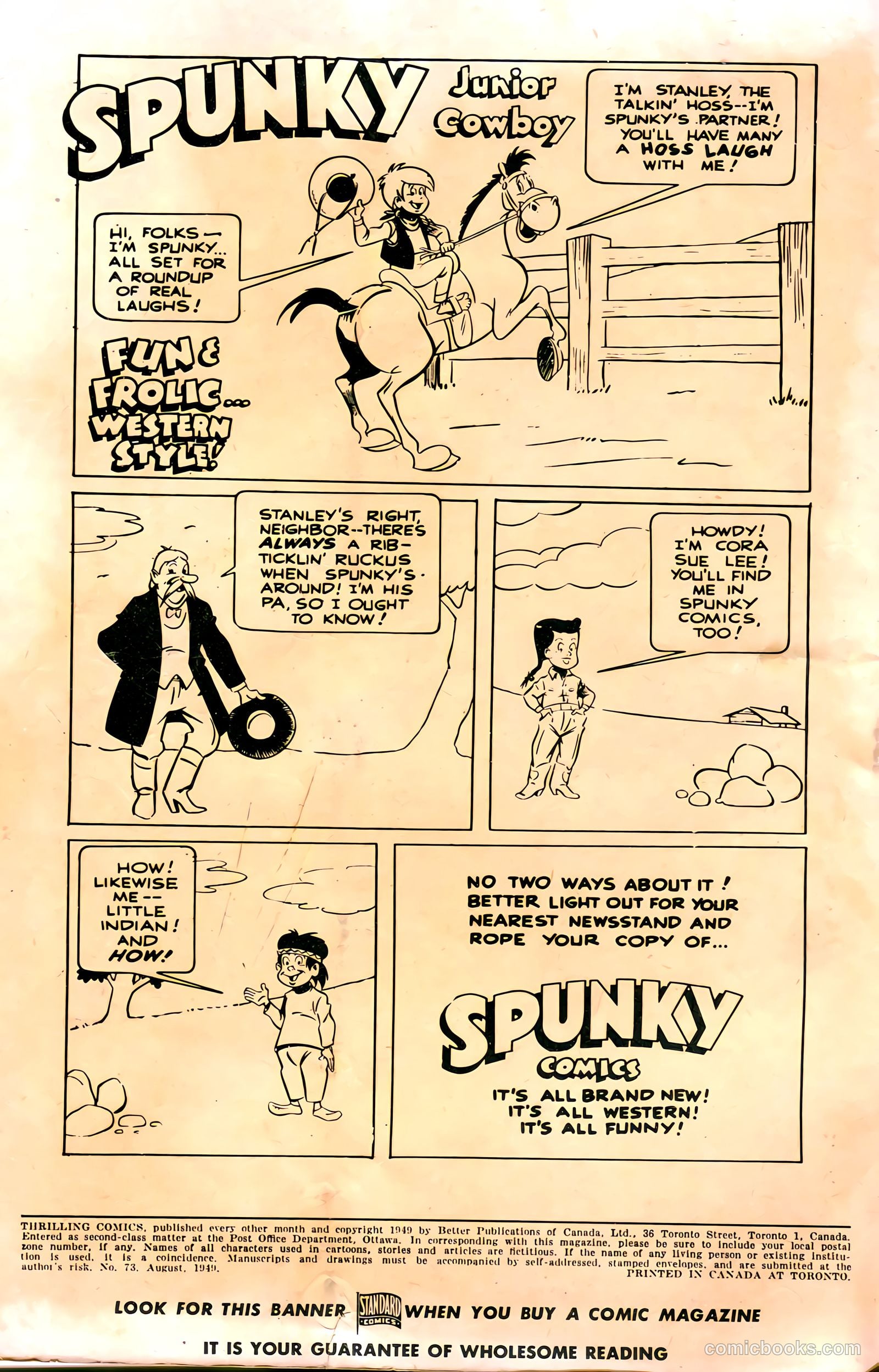 Thrilling Comics #73 (1949) — page 2 of 36