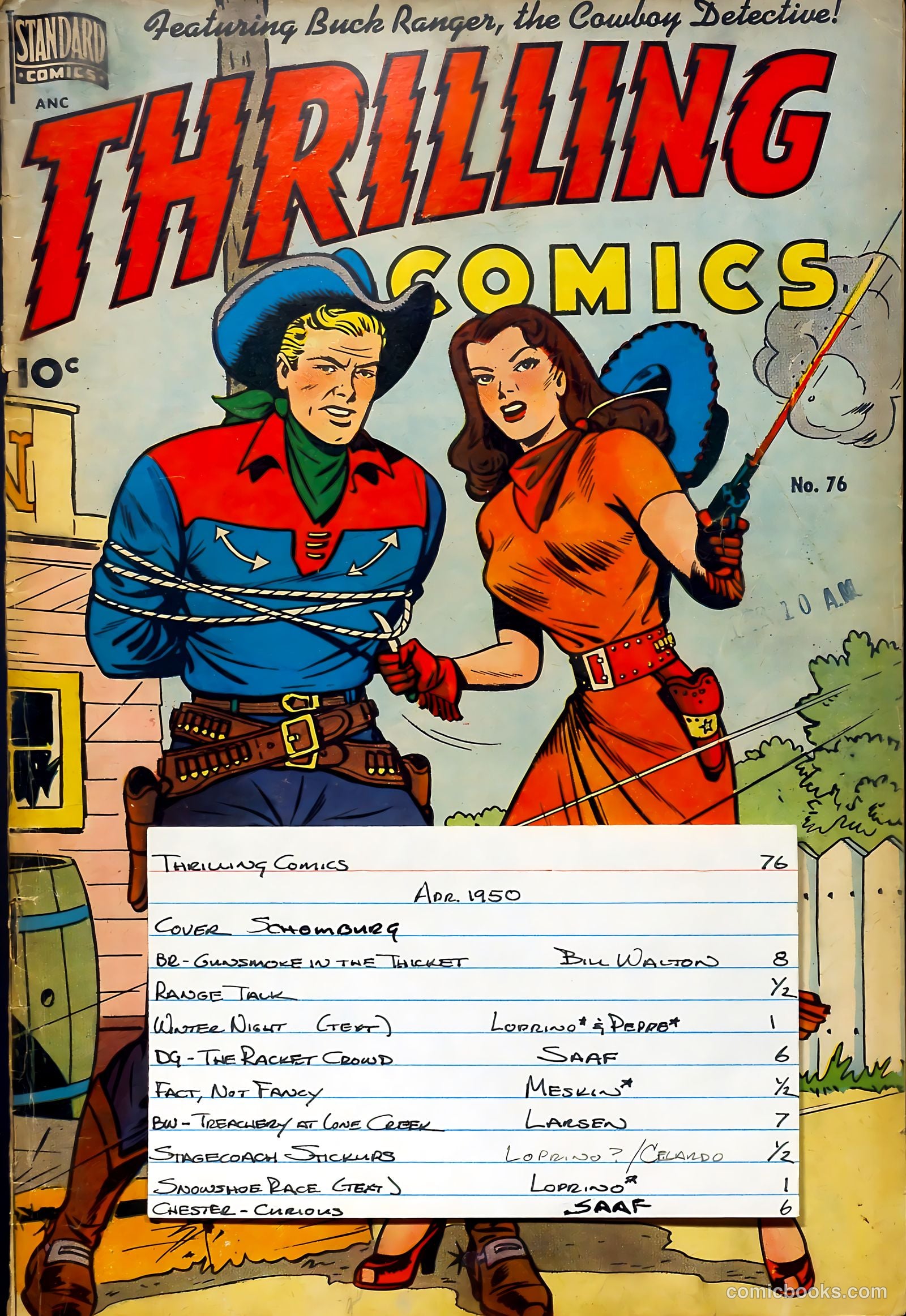 Thrilling Comics #76 (1950) — page 37 of 37