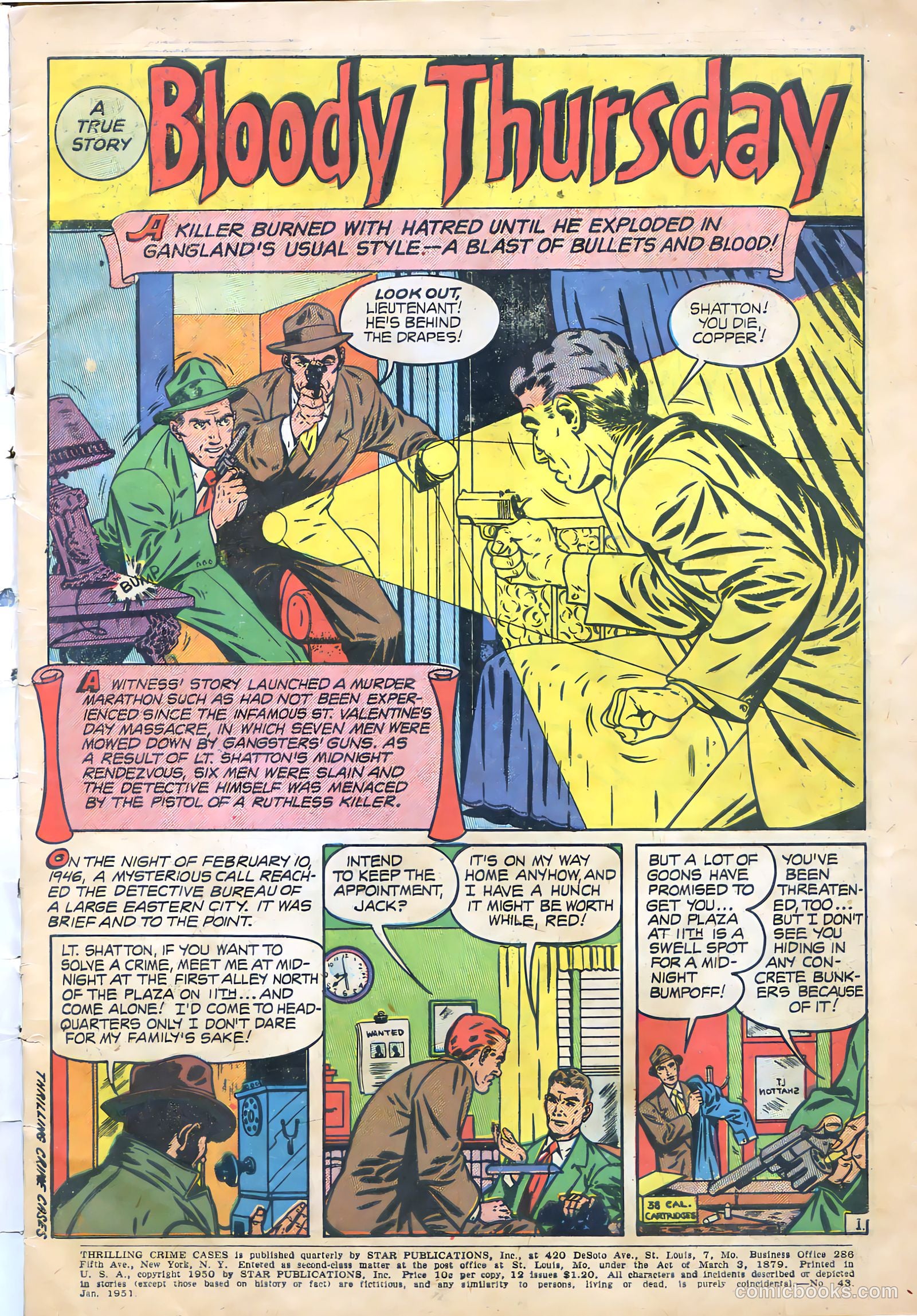 Thrilling Crime Cases #43 (1950) — page 3 of 36
