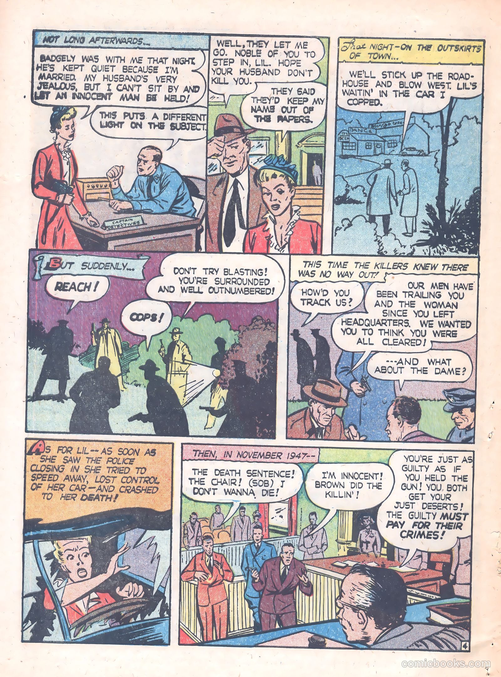 Thrilling Crime Cases #44 (1951) — page 16 of 36