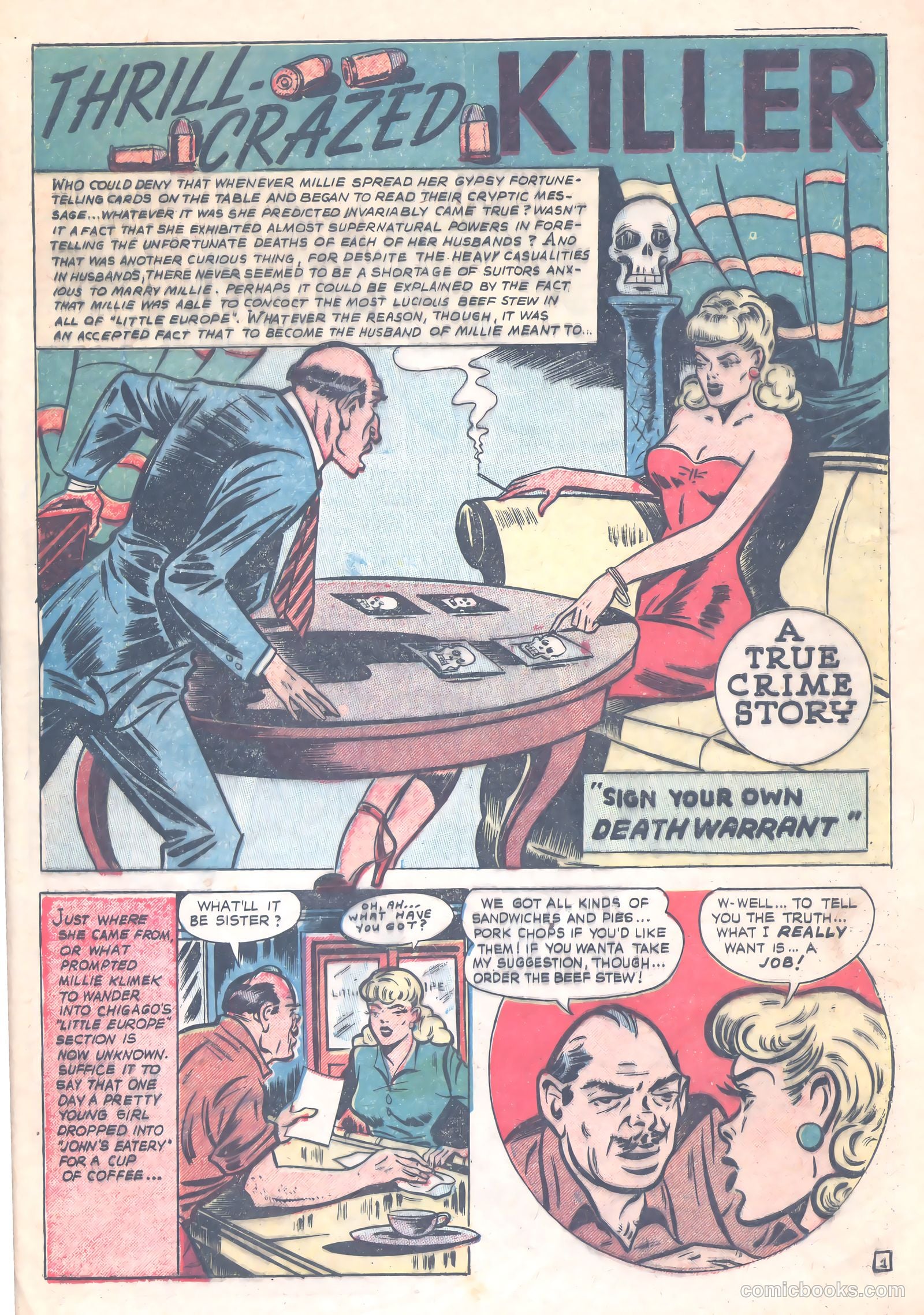 Thrilling Crime Cases #46 (1951) — page 23 of 37