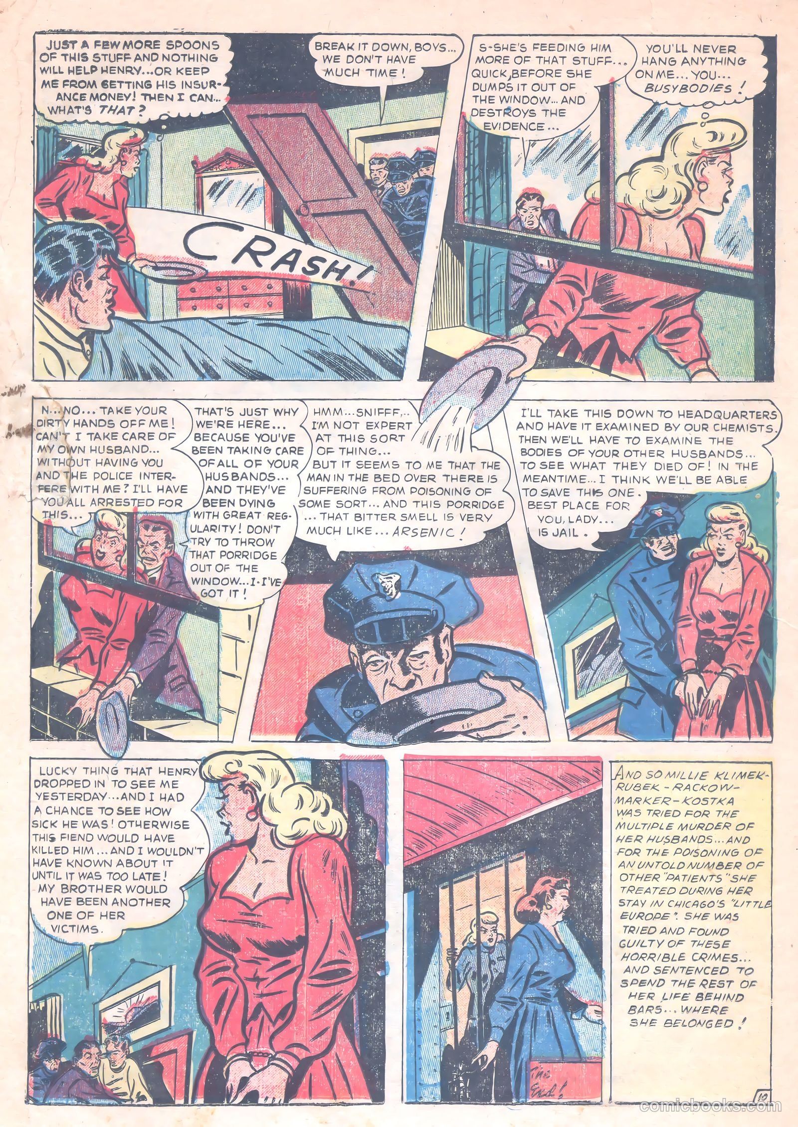 Thrilling Crime Cases #46 (1951) — page 32 of 37