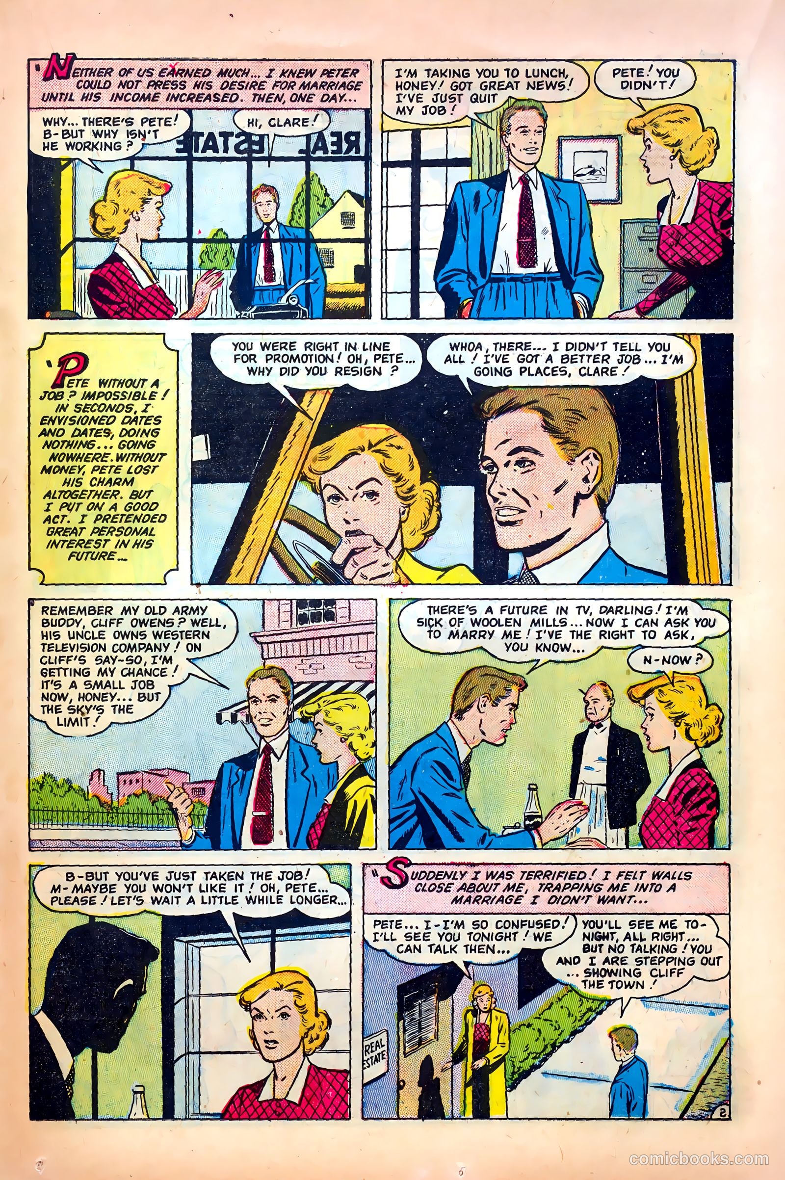 Thrilling Romances #10 (1950) — page 19 of 36