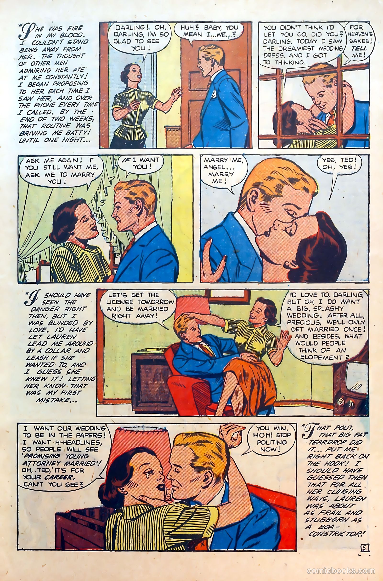 Thrilling Romances #17 (1952) — page 7 of 37