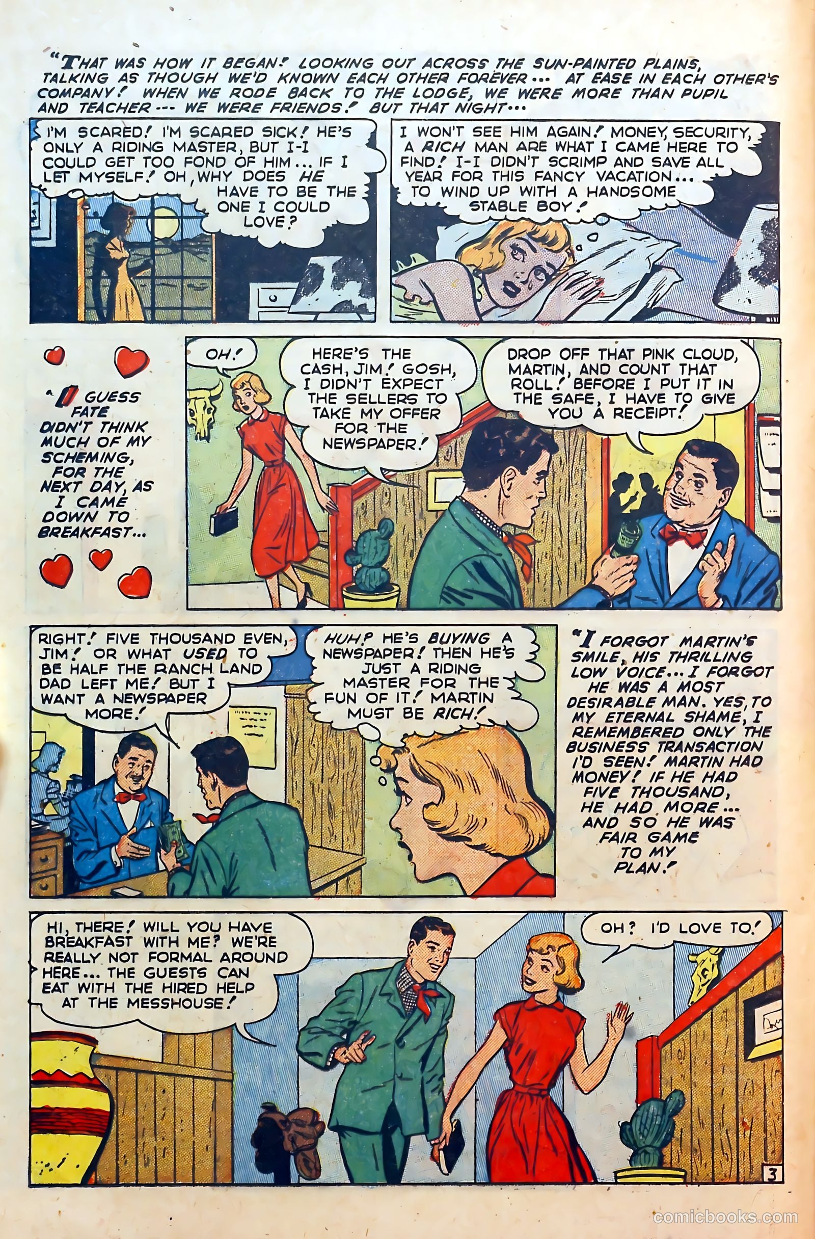 Thrilling Romances #17 (1952) — page 16 of 37