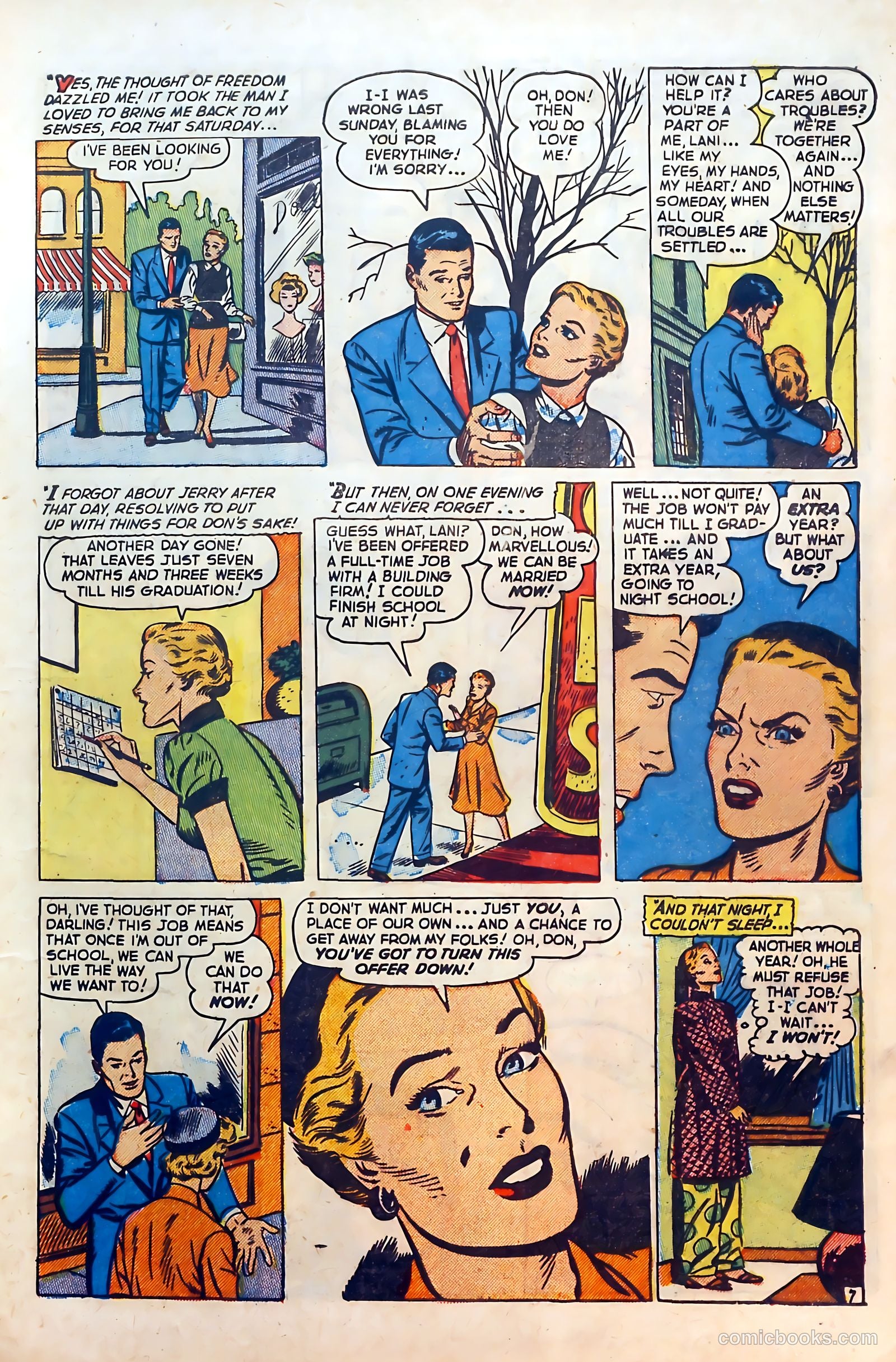 Thrilling Romances #18 (1952) — page 9 of 37