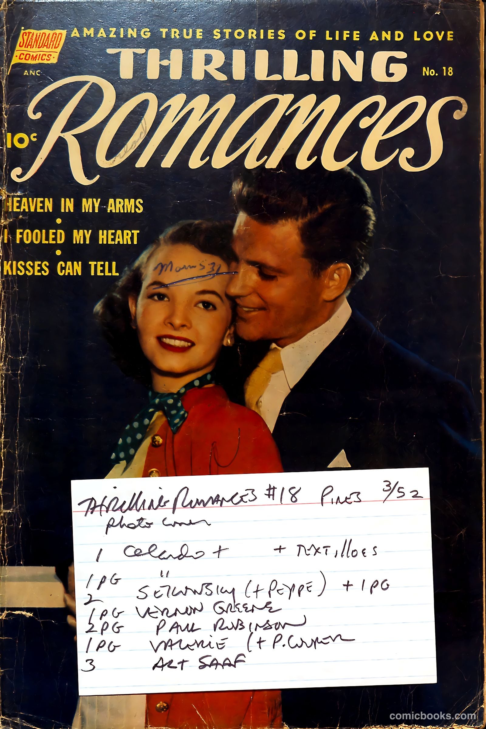 Thrilling Romances #18 (1952) — page 37 of 37