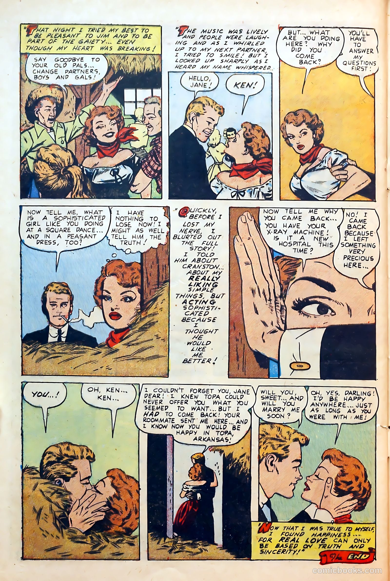 Thrilling Romances #23 (1953) — page 32 of 37