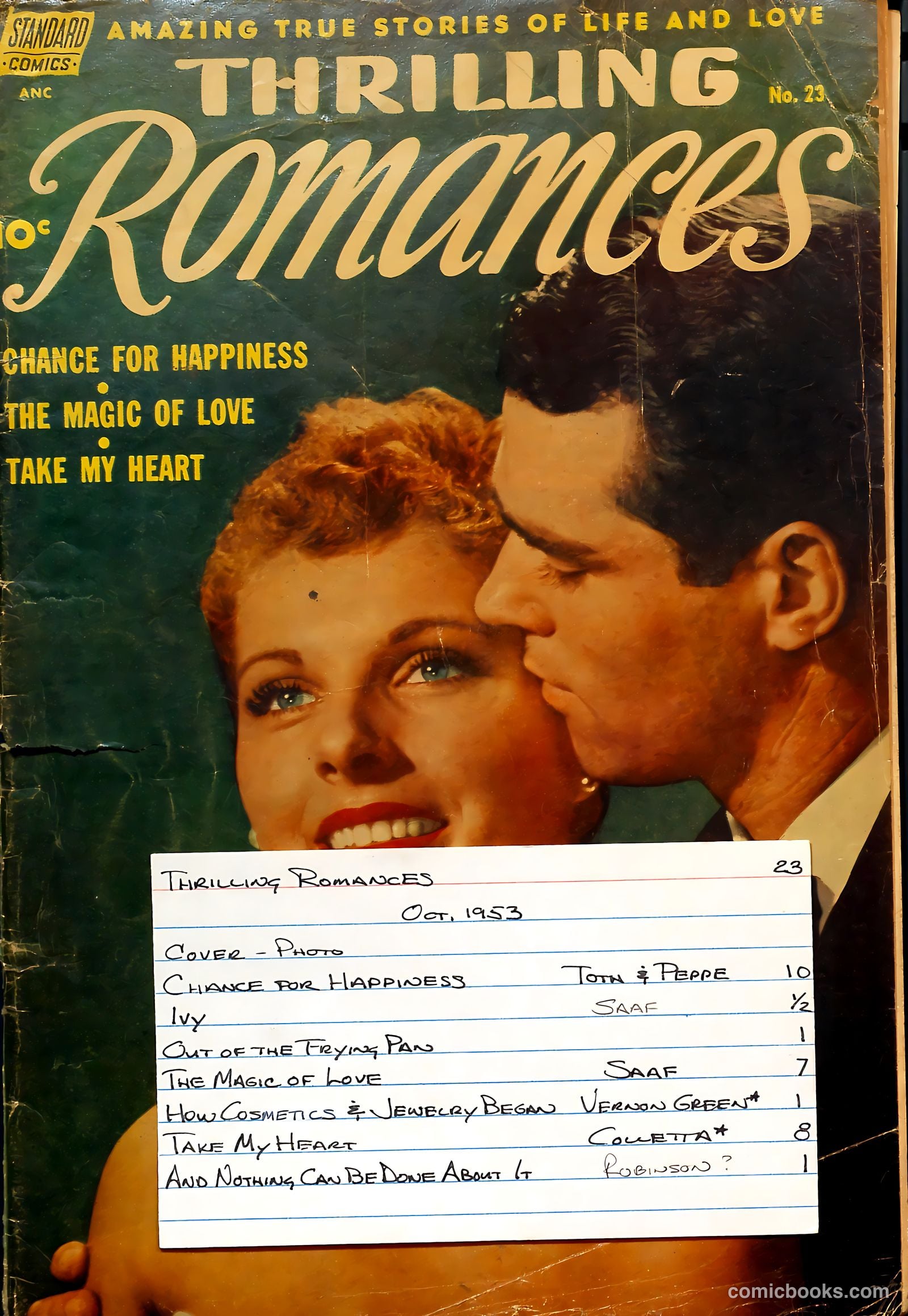Thrilling Romances #23 (1953) — page 37 of 37
