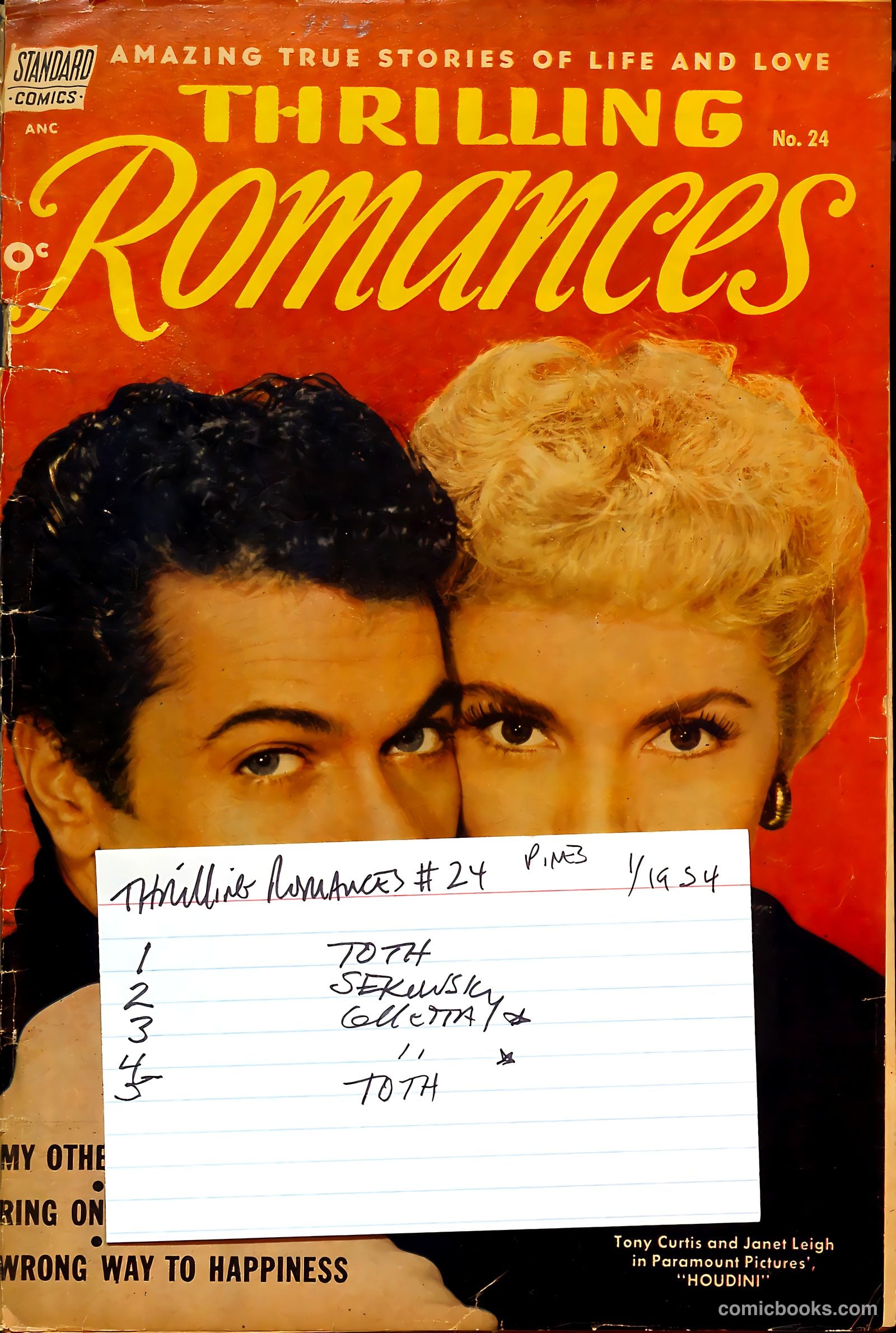 Thrilling Romances #24 (1954) — page 37 of 37