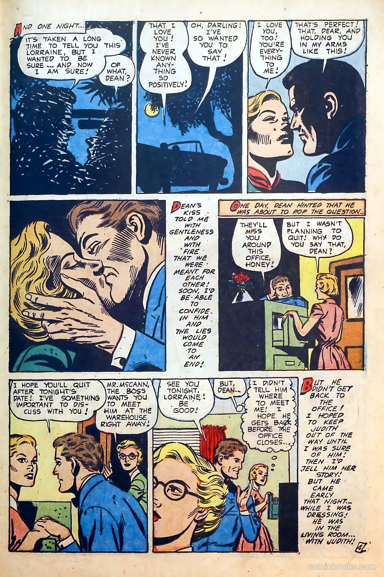 Thrilling Romances #25 (1954) — page 19 of 36