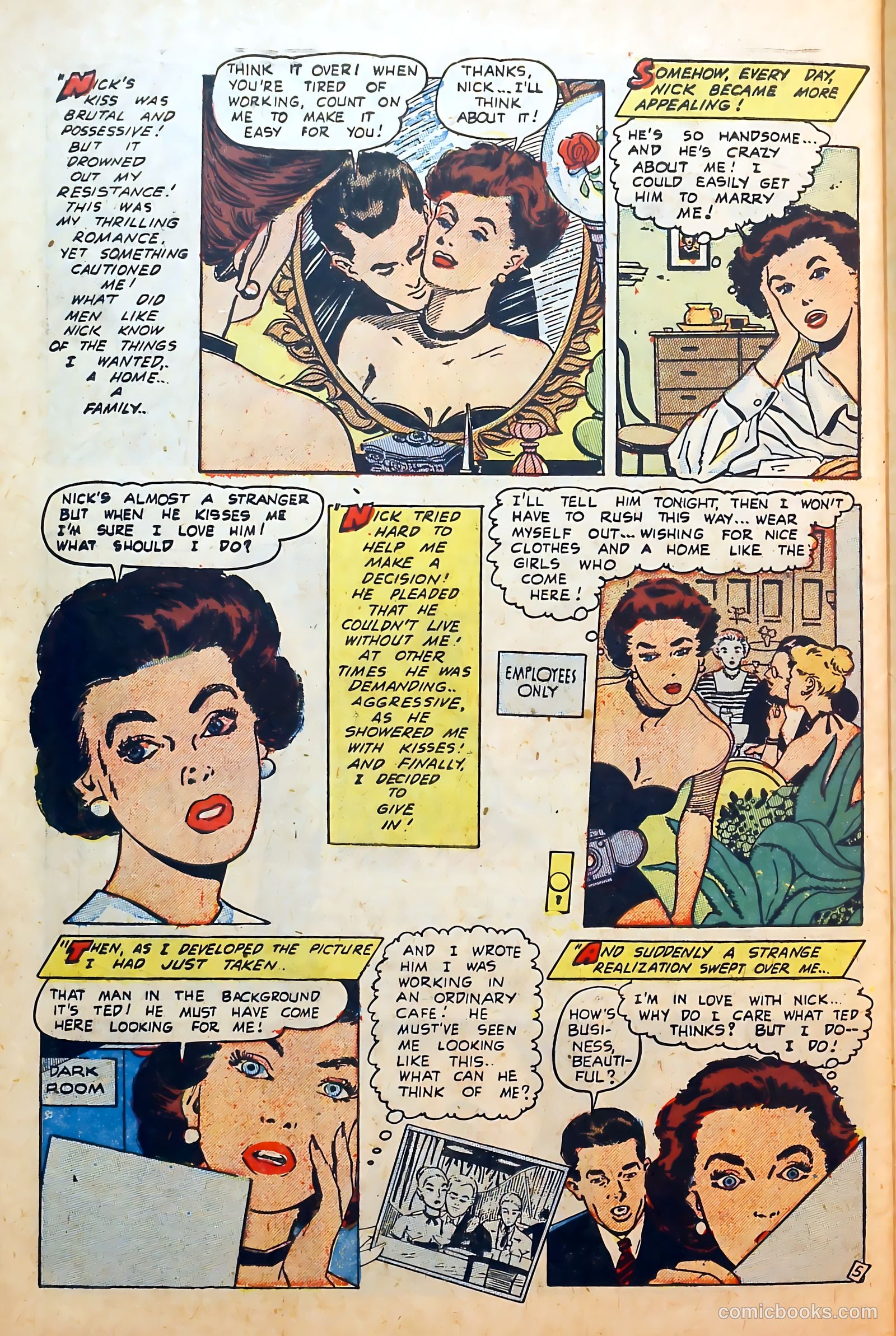 Thrilling Romances #25 (1954) — page 30 of 36