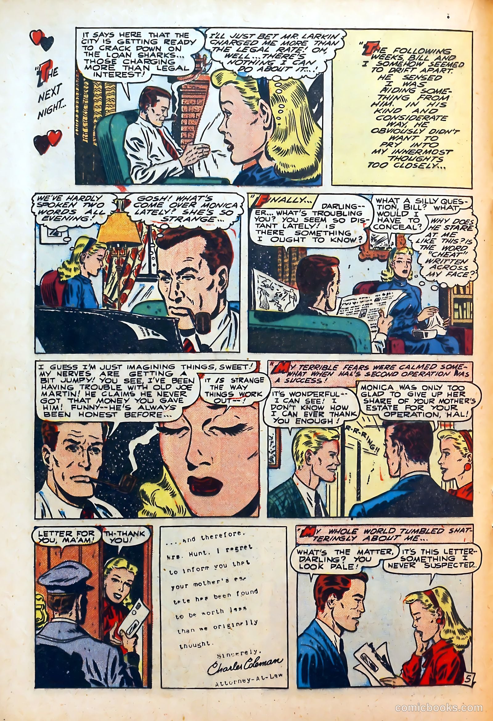 Thrilling Romances #7 (1950) — page 16 of 36