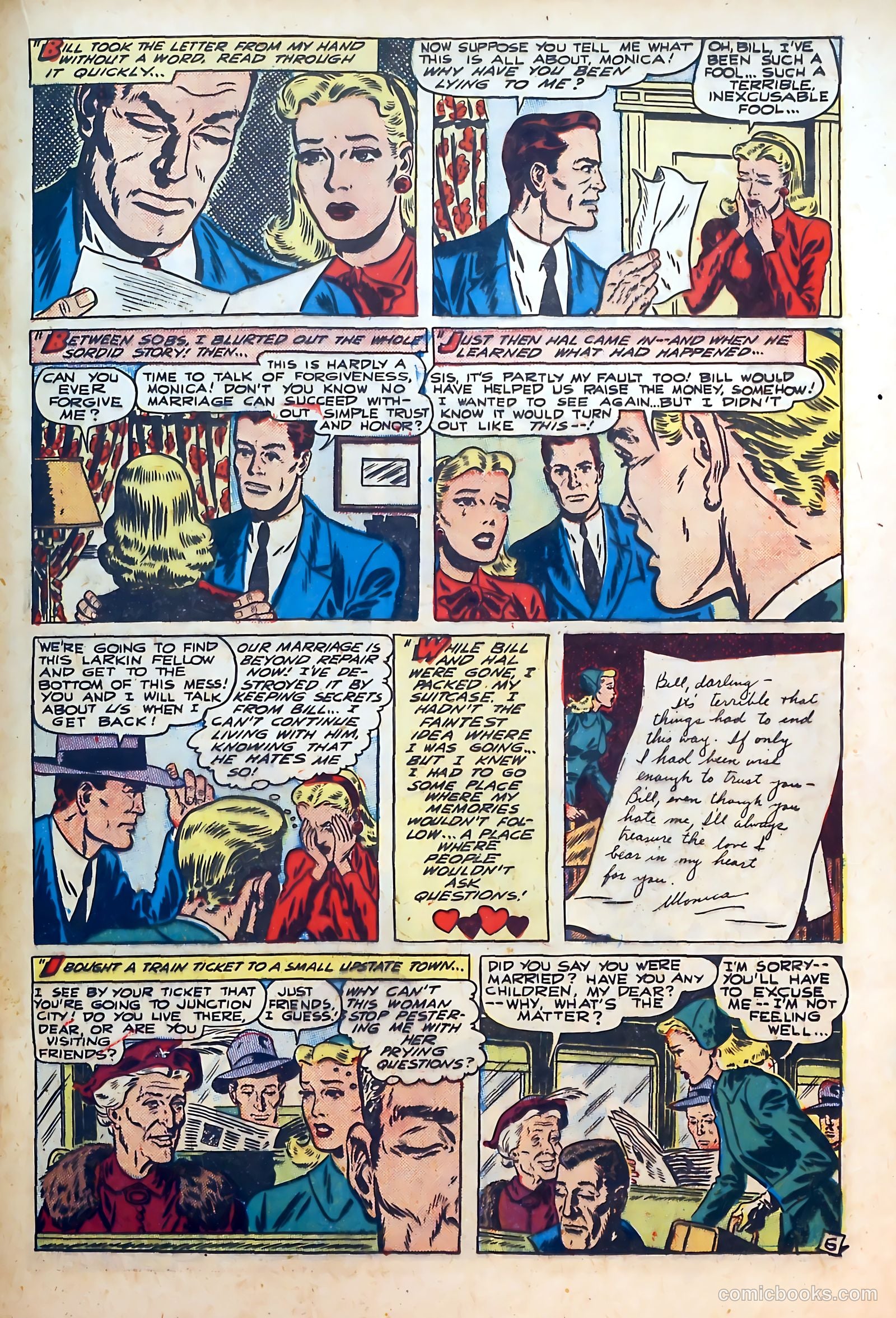 Thrilling Romances #7 (1950) — page 17 of 36