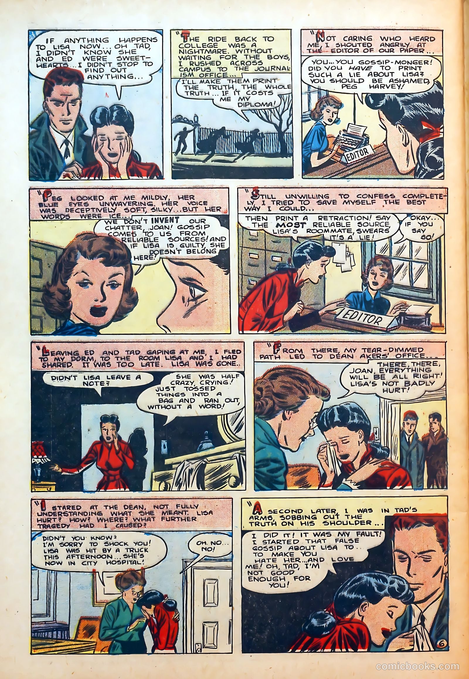 Thrilling Romances #7 (1950) — page 32 of 36