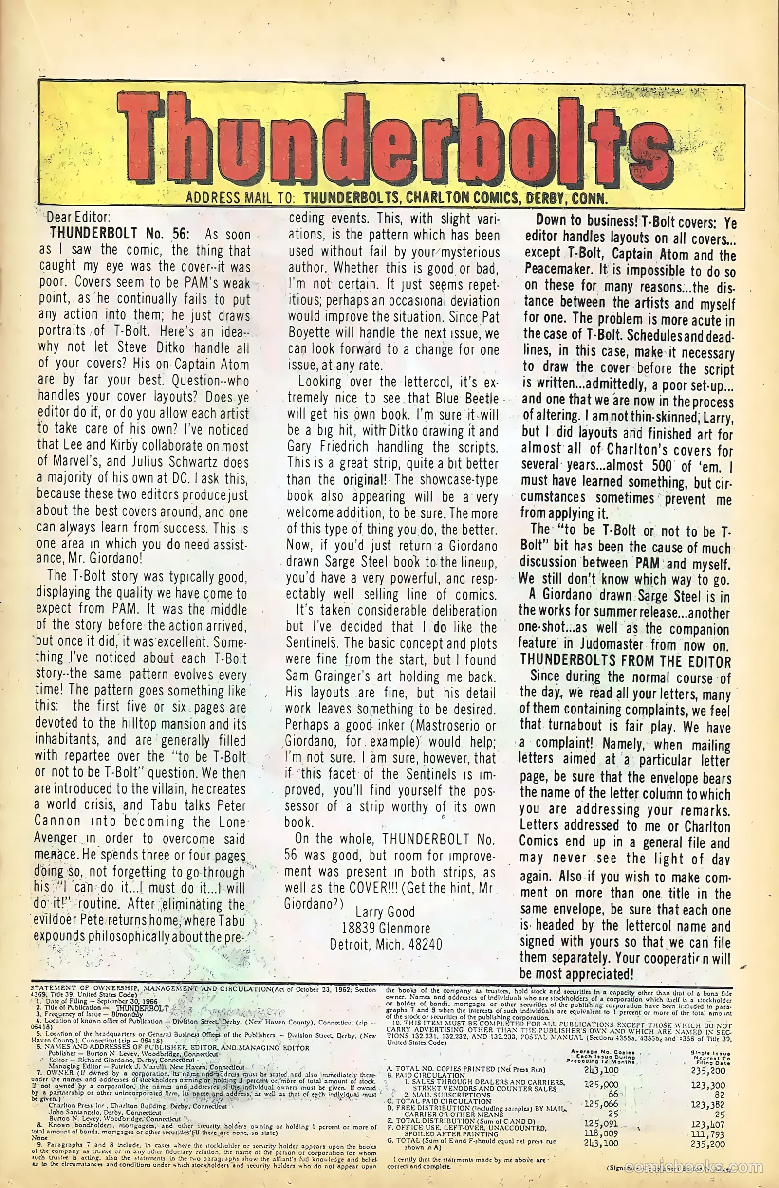 Thunderbolt #57 (1967) — page 21 of 36