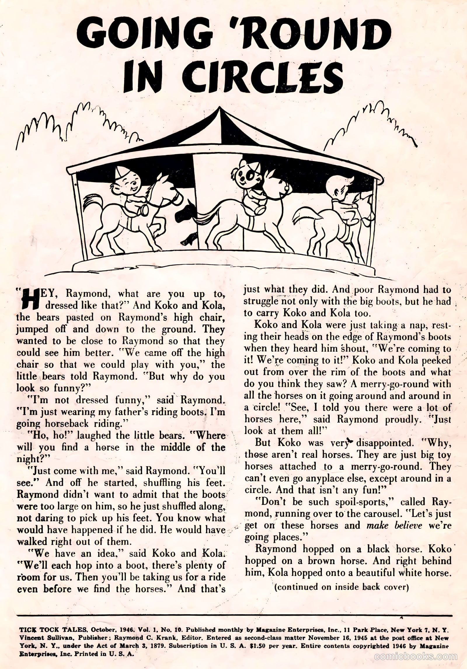 Tick Tock Tales [Tick Tock Comics] #10 (1946) — page 2 of 52