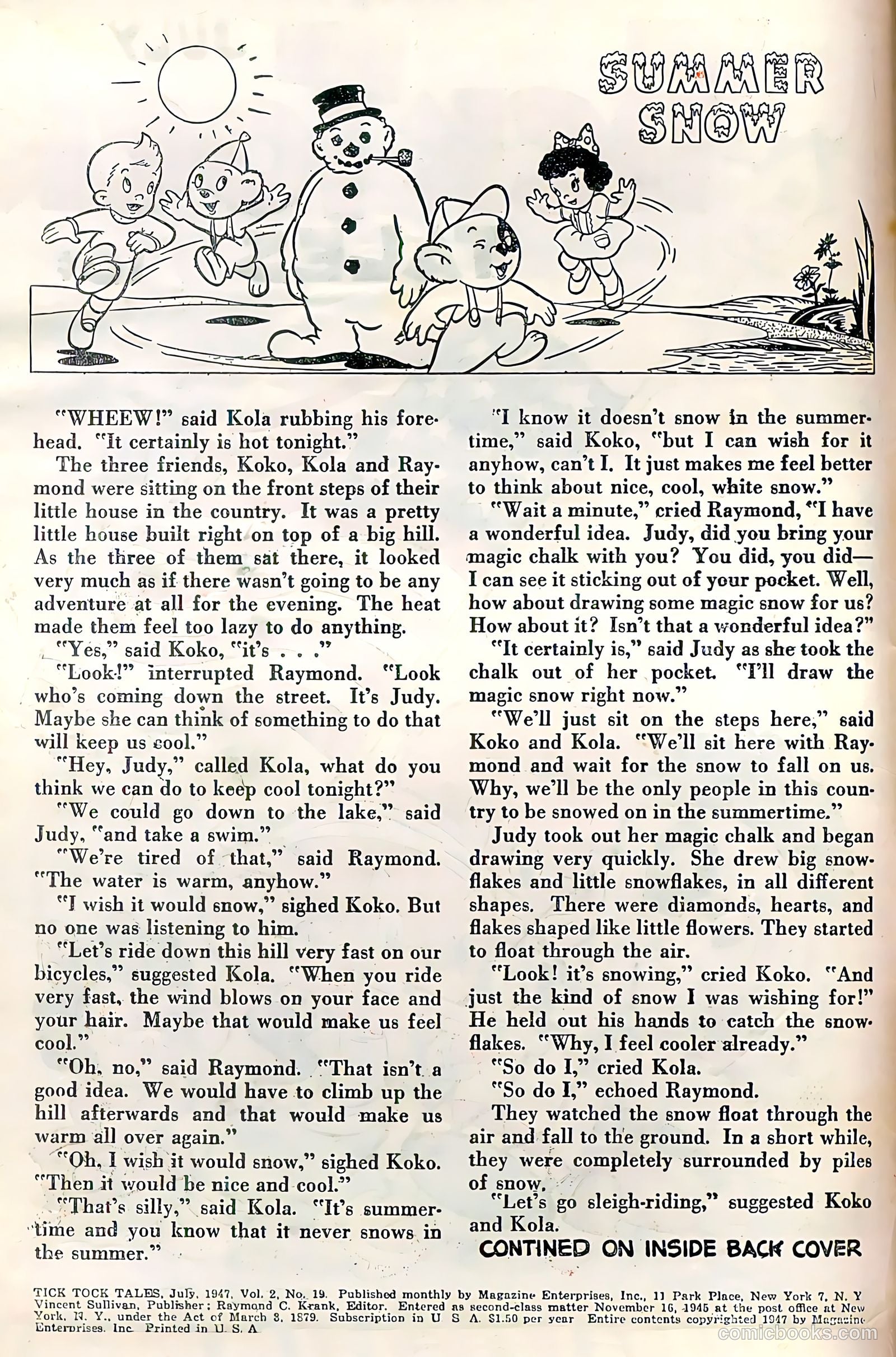 Tick Tock Tales [Tick Tock Comics] #19 (1947) — page 2 of 36