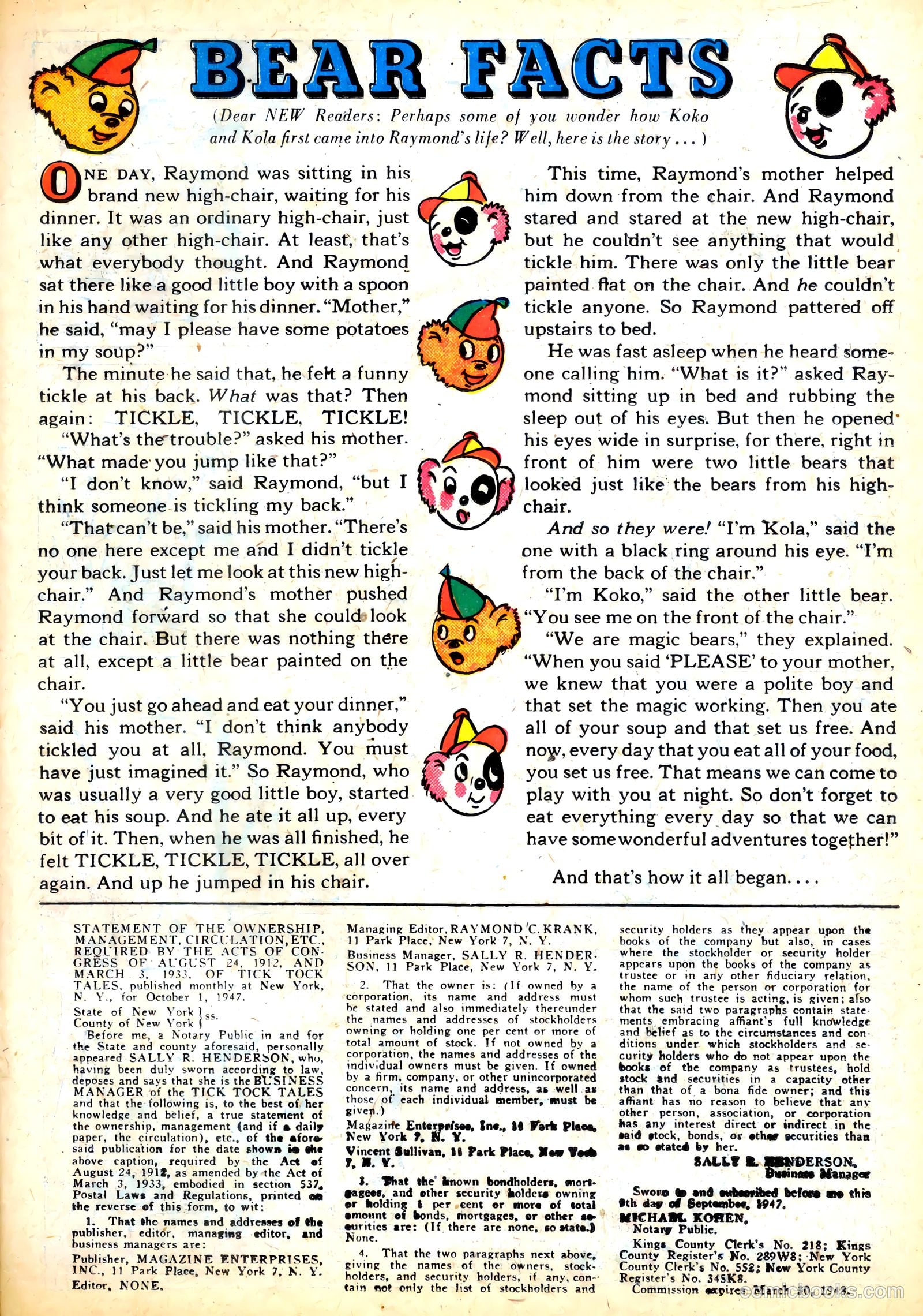 Tick Tock Tales [Tick Tock Comics] #25 (1948) — page 23 of 36