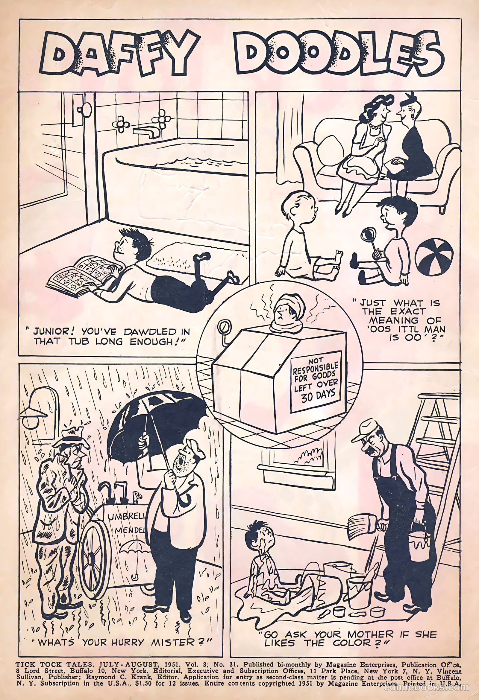 Tick Tock Tales [Tick Tock Comics] #31 (1951) — page 2 of 36